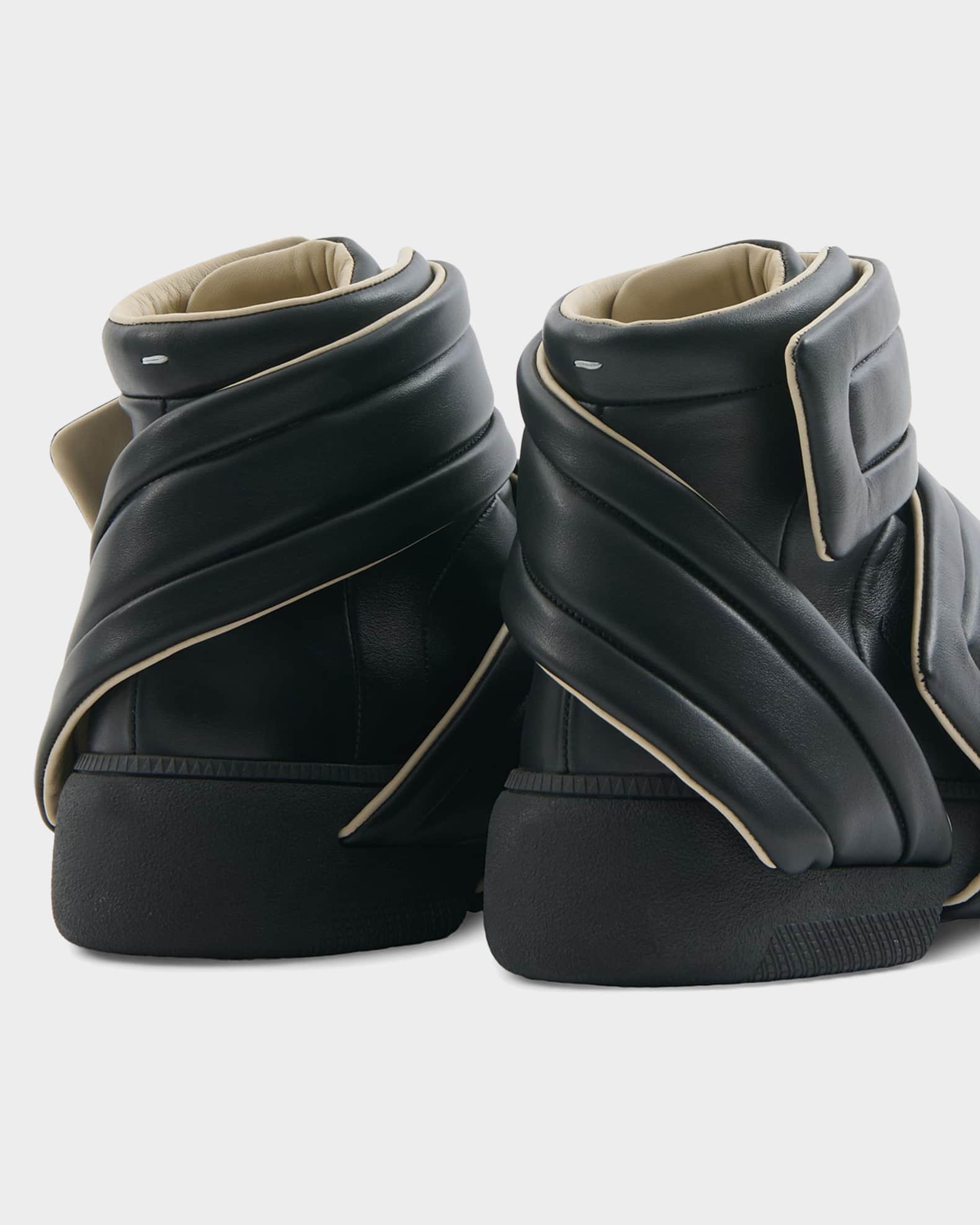 Maison Margiela Men's Future Show Leather Grip-Strap High-Top
