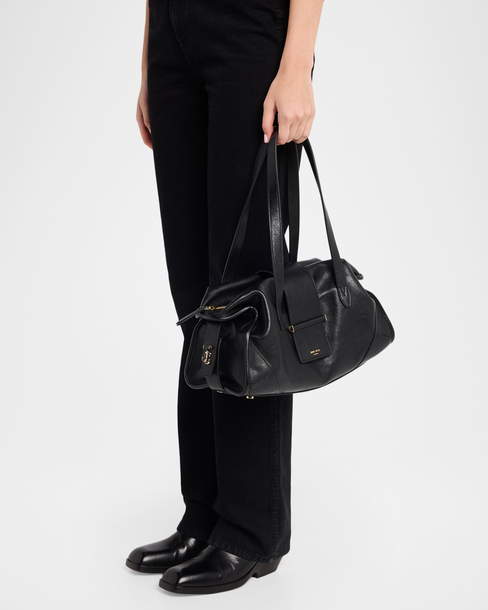 Jimmy Choo Bar Medium Leather Holdall Bag | Neiman Marcus