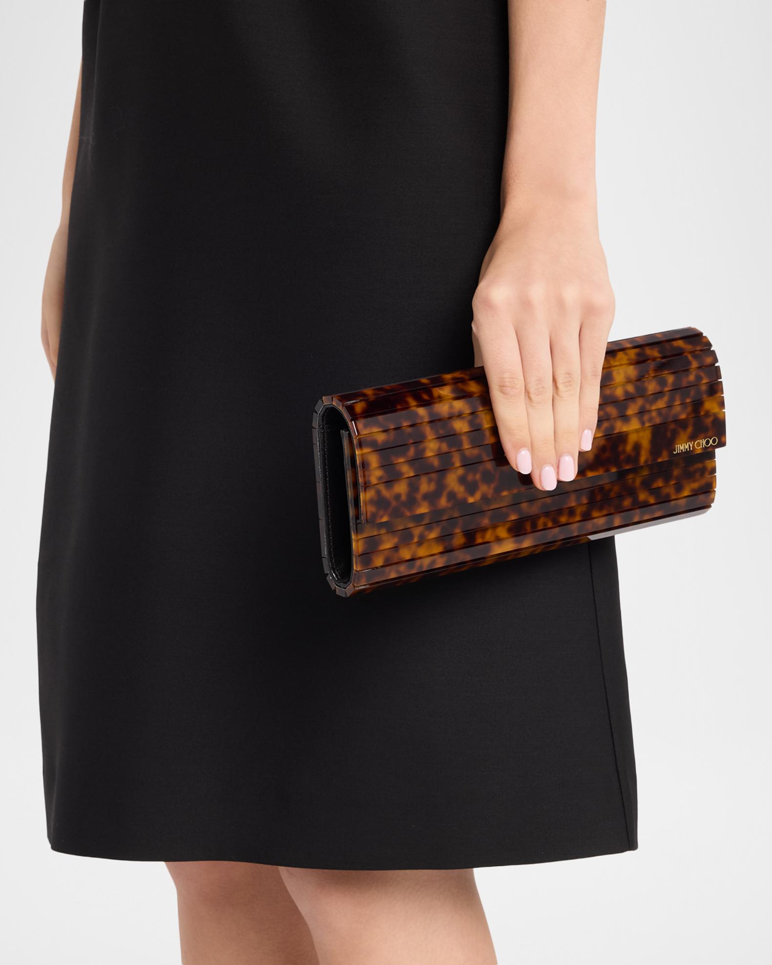 Jimmy Choo Sweetie Tortoiseshell Plexiglass Clutch Bag | Neiman Marcus