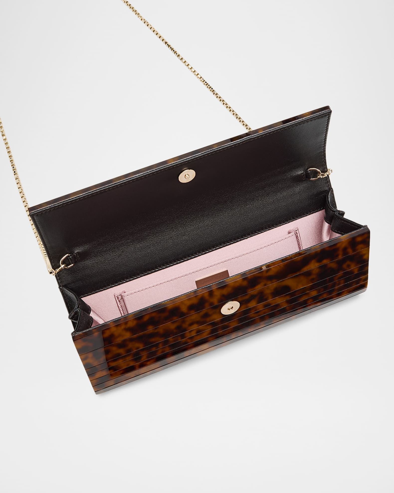Jimmy Choo Sweetie Tortoiseshell Plexiglass Clutch Bag | Neiman Marcus
