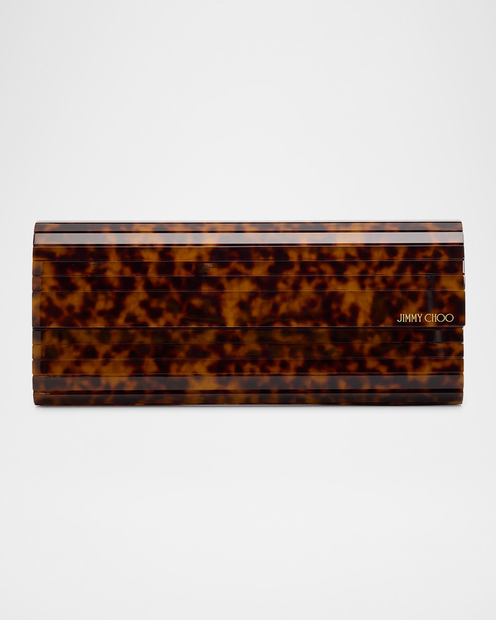 Jimmy Choo Sweetie Tortoiseshell Plexiglass Clutch Bag | Neiman Marcus