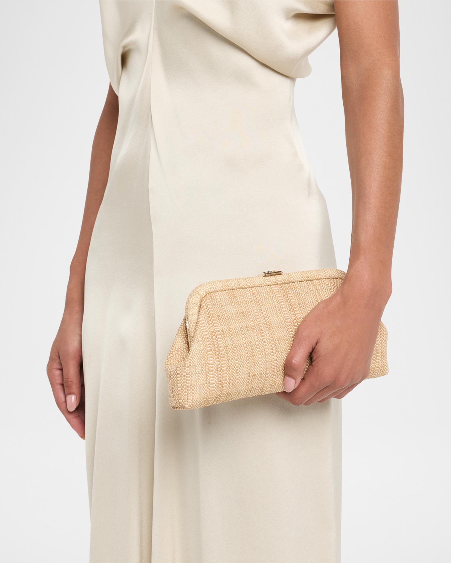 Jimmy Choo Skylar Woven Raffia Clutch Bag | Neiman Marcus