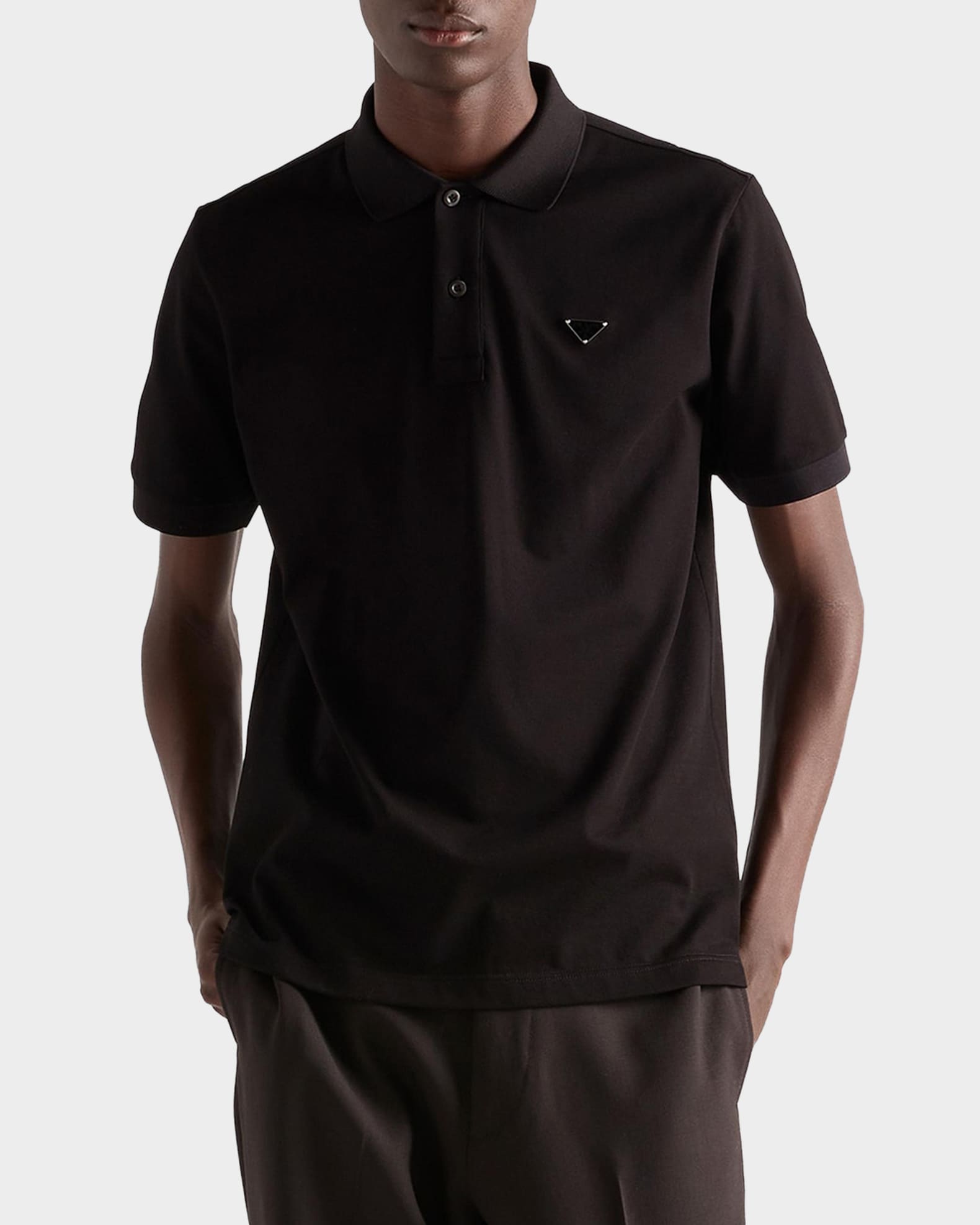 Prada Men's Pique Polo Short-Sleeve Shirt | Neiman Marcus