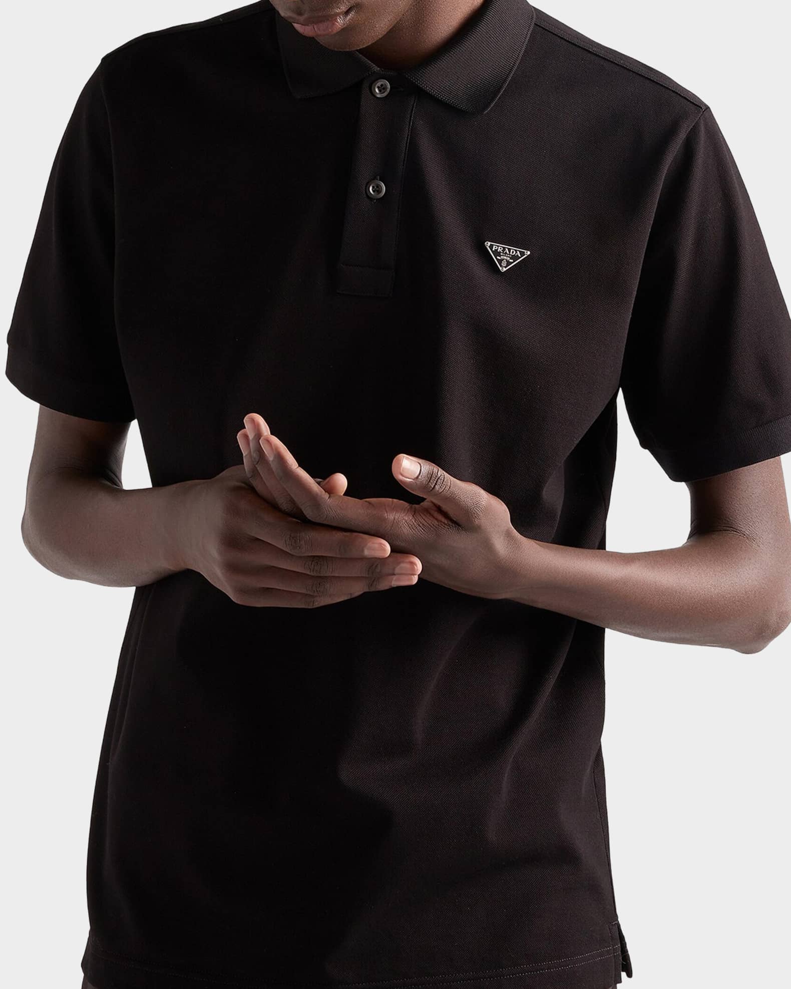 Prada Men's Pique Polo Short-Sleeve Shirt | Neiman Marcus