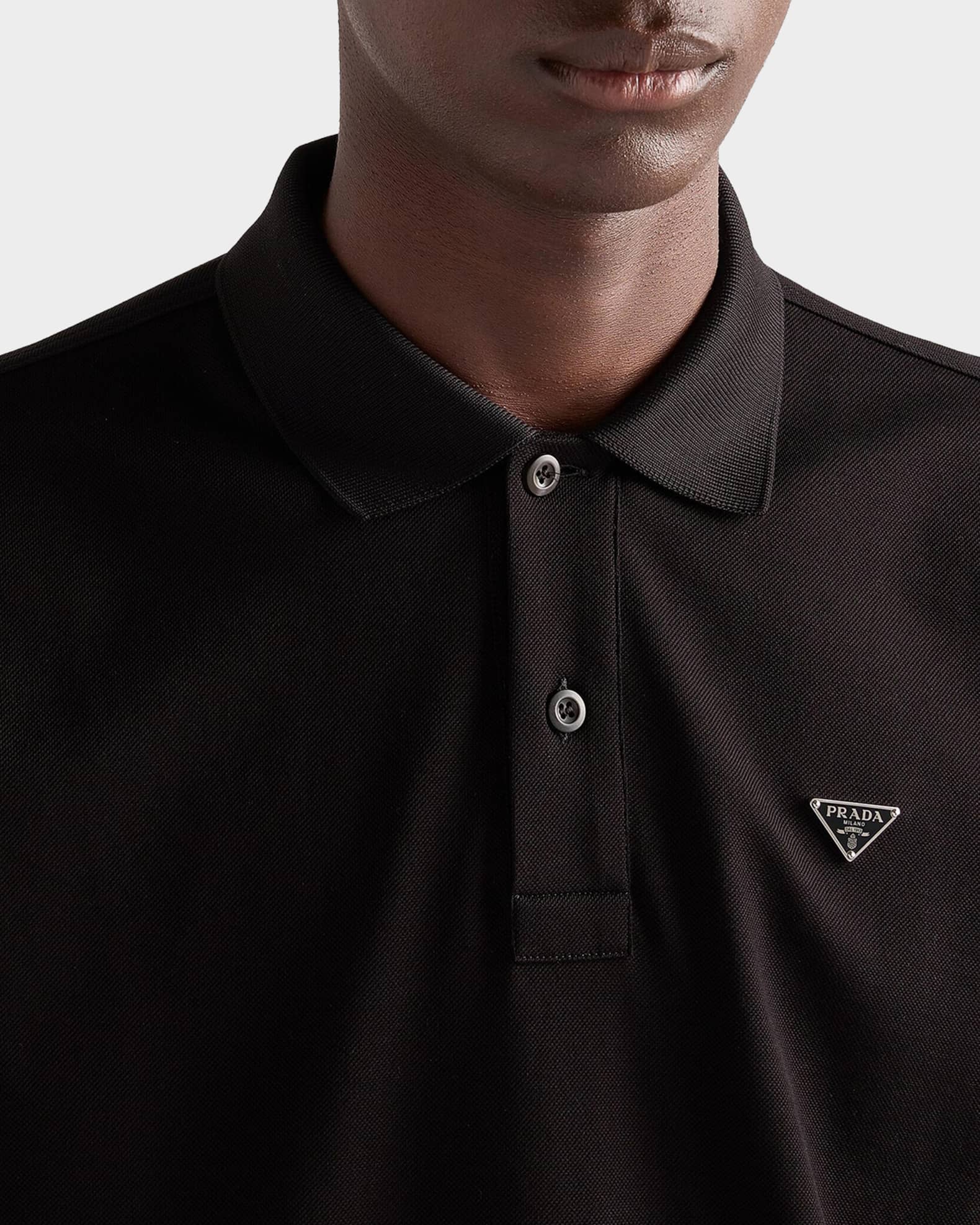 Prada Men's Pique Polo Short-Sleeve Shirt | Neiman Marcus