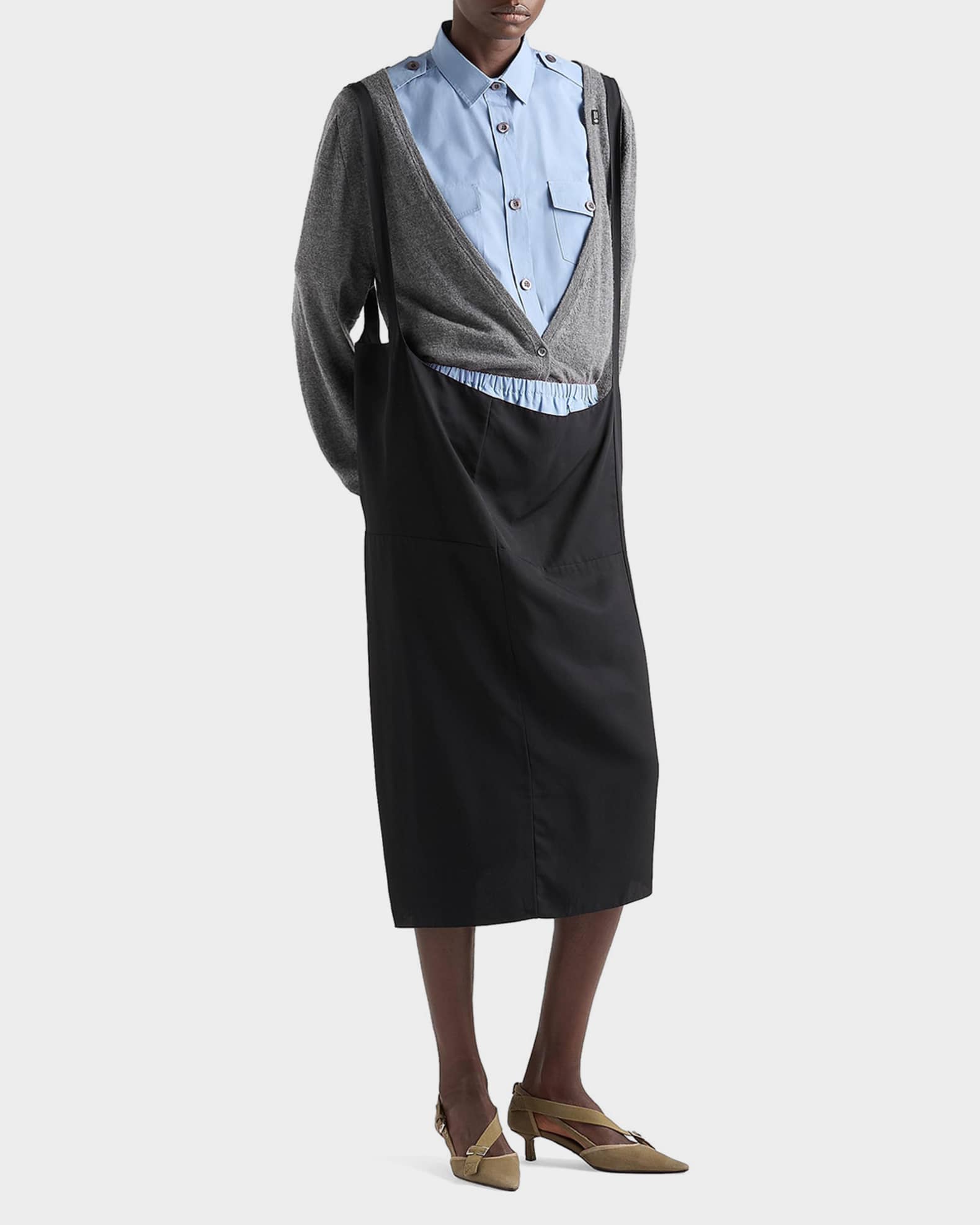 Prada Cashmere Plunging V-Neck Cardigan | Neiman Marcus