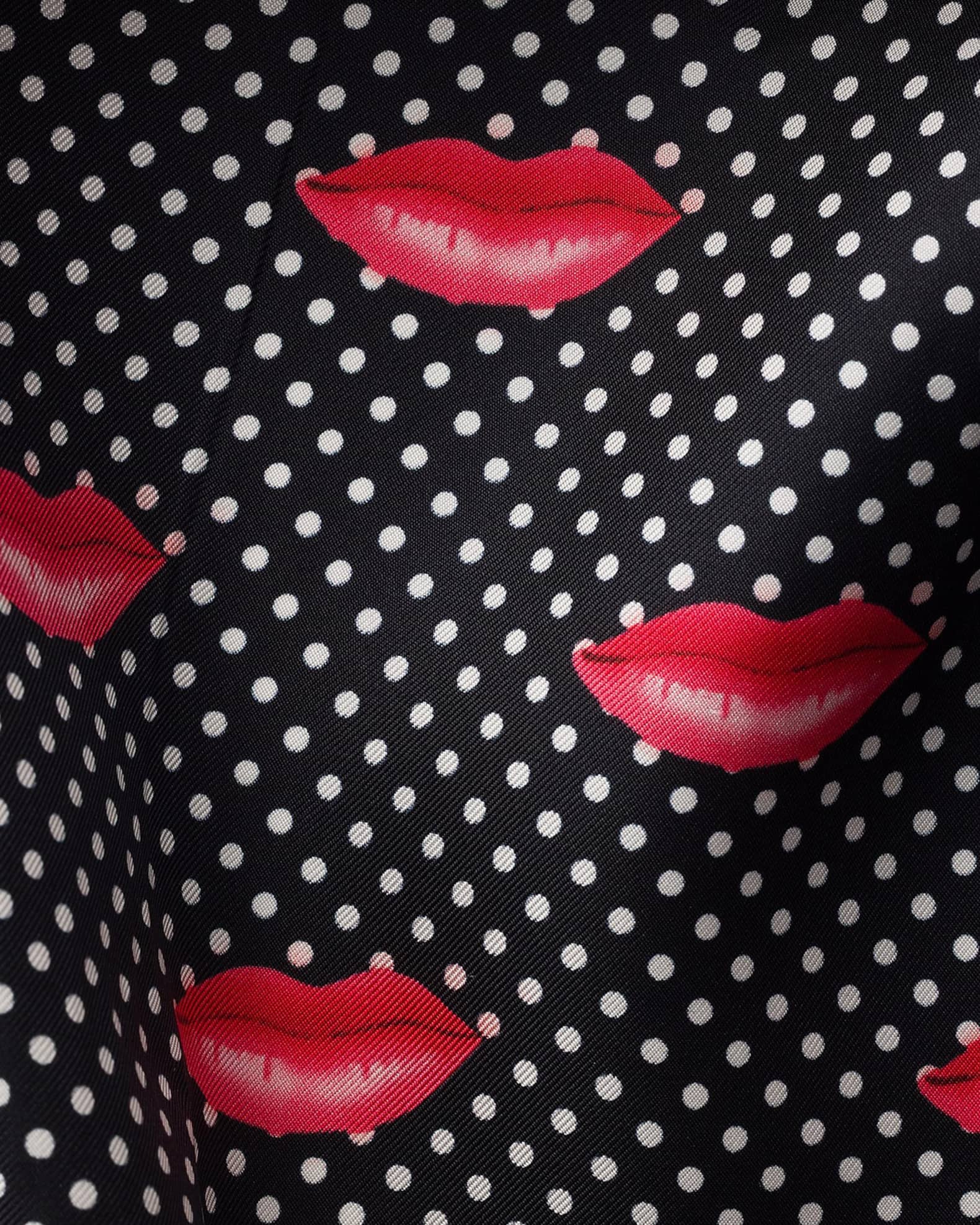 Prada Lip-Print Silk Twill Scarf | Neiman Marcus