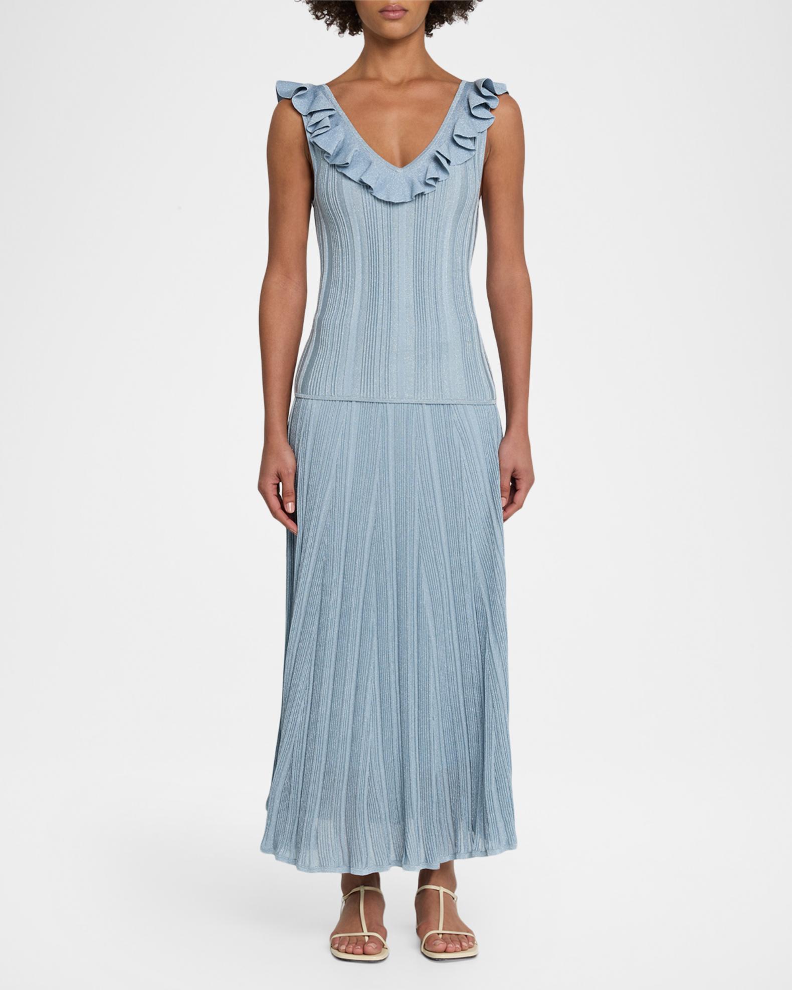 Zimmermann Aster Metallic Midi Skirt | Neiman Marcus