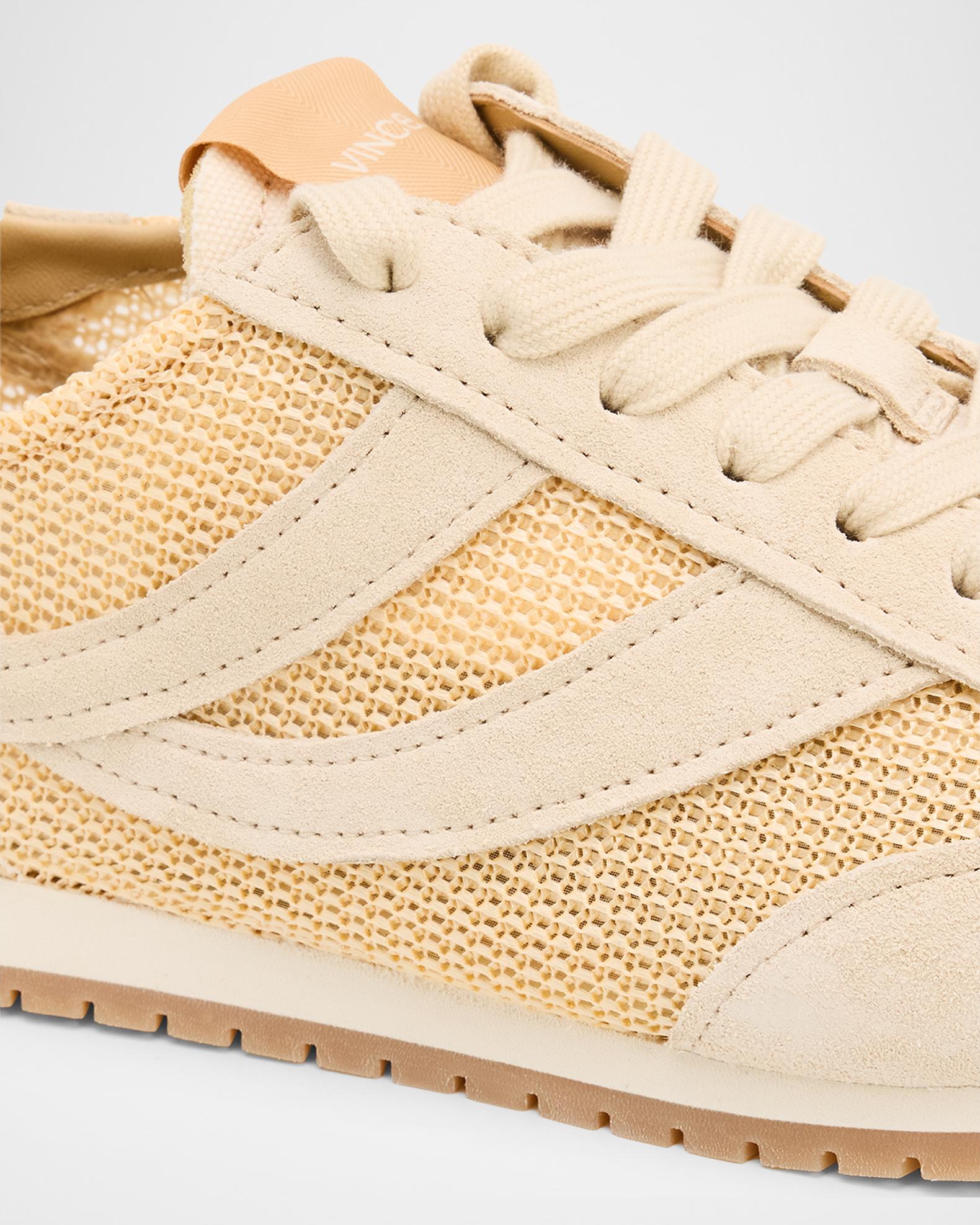 Vince Oasis Raffia and Suede Retro Sneakers | Neiman Marcus
