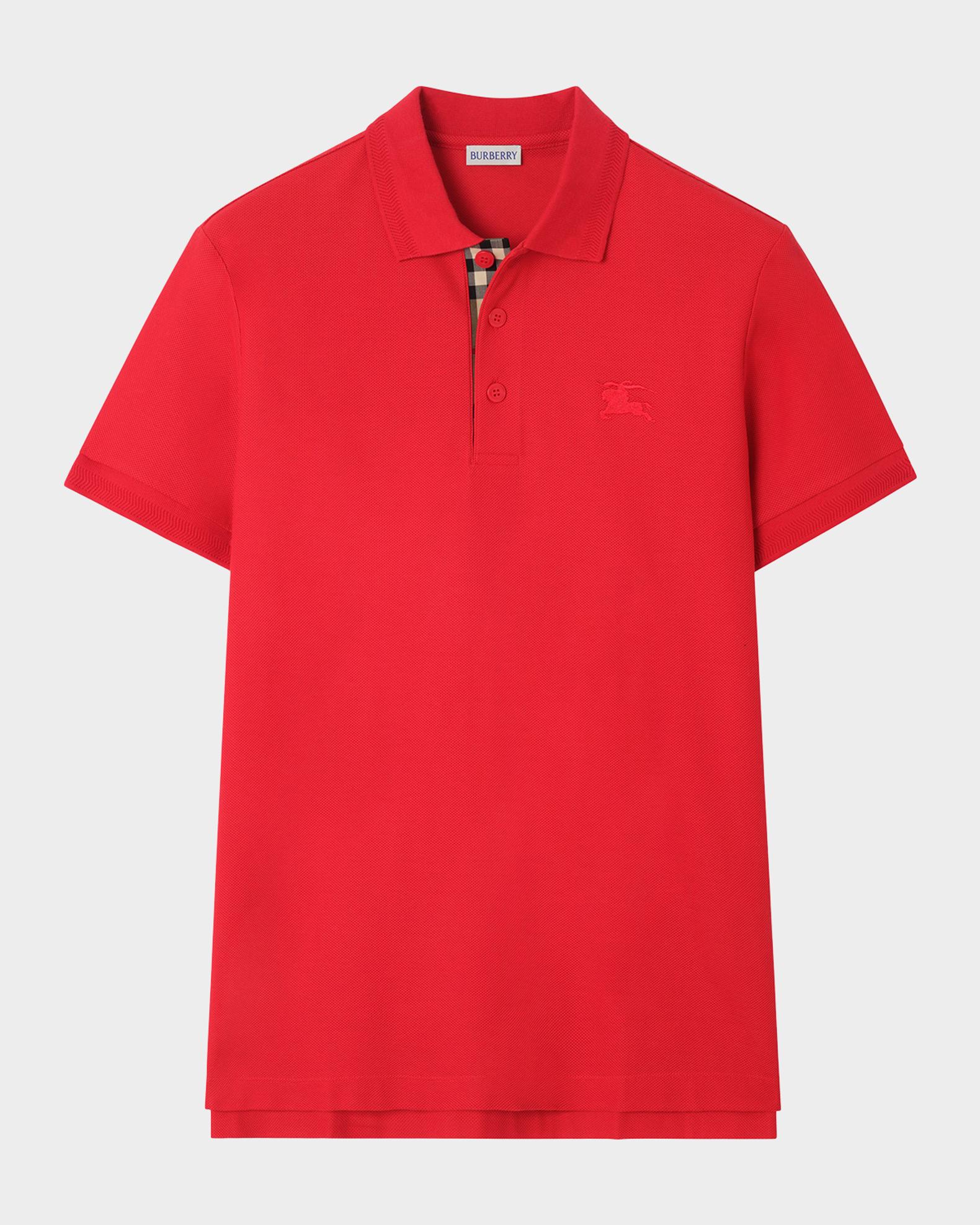 Burberry Men's Slim Fit Check-Placket Pique Polo Shirt | Neiman Marcus