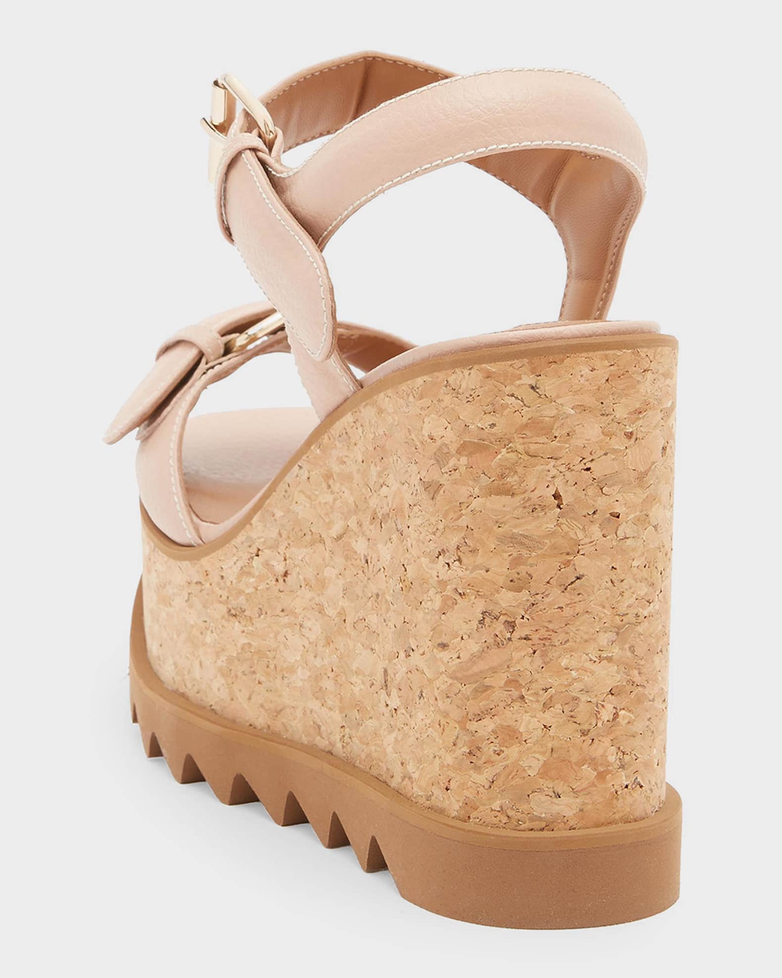 Stella McCartney 120mm Sneak-Elyse Vegan Leather Platform Sandals