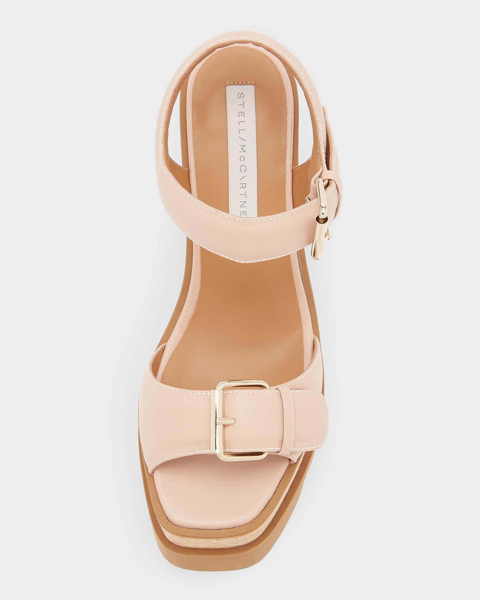 Stella McCartney 120mm Sneak-Elyse Vegan Leather Platform Sandals
