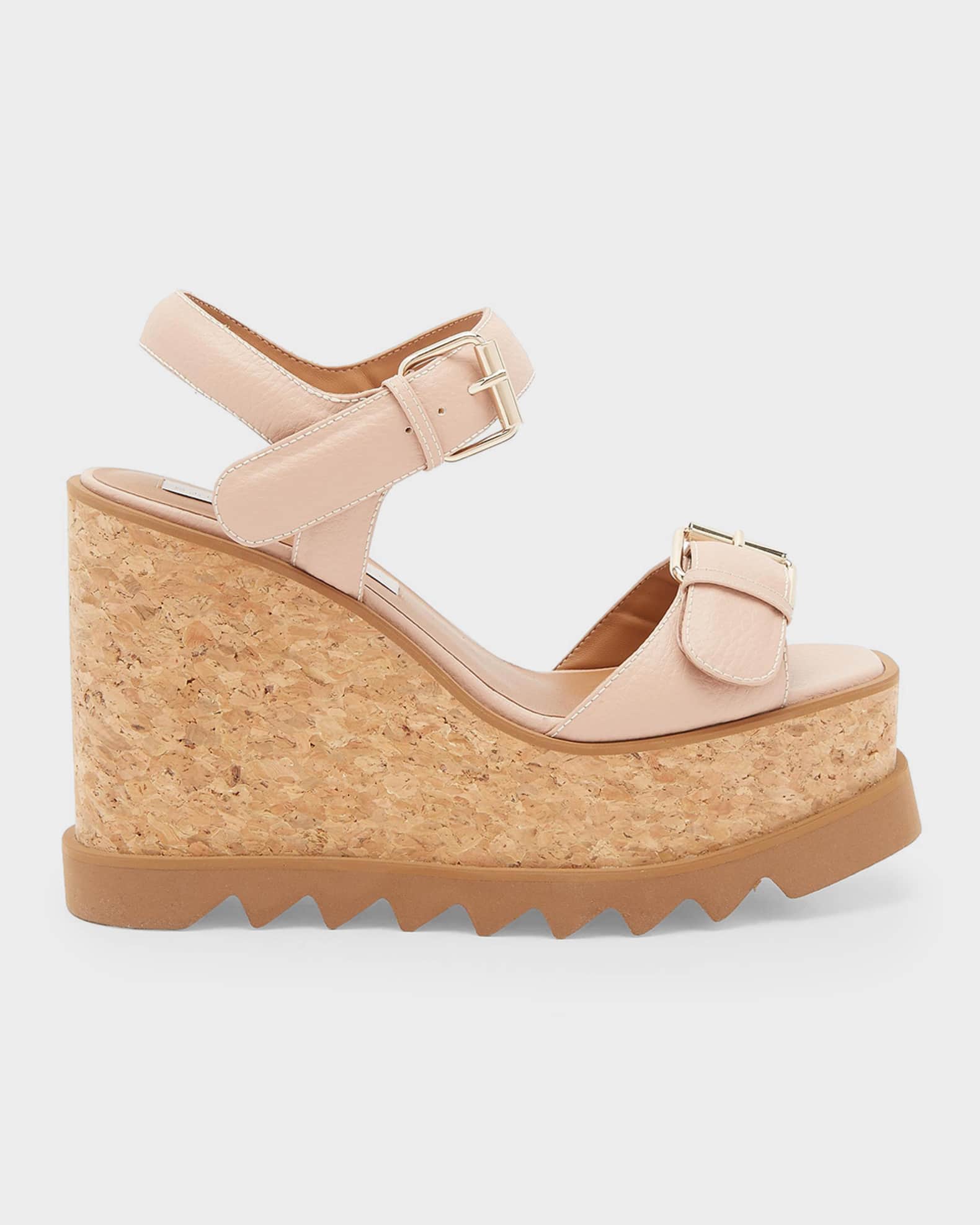 cham82  ◎ STELLA McCARTNEY Stella McCartney 120mm Sneak-Elyse Vegan Leather Platform Sandals