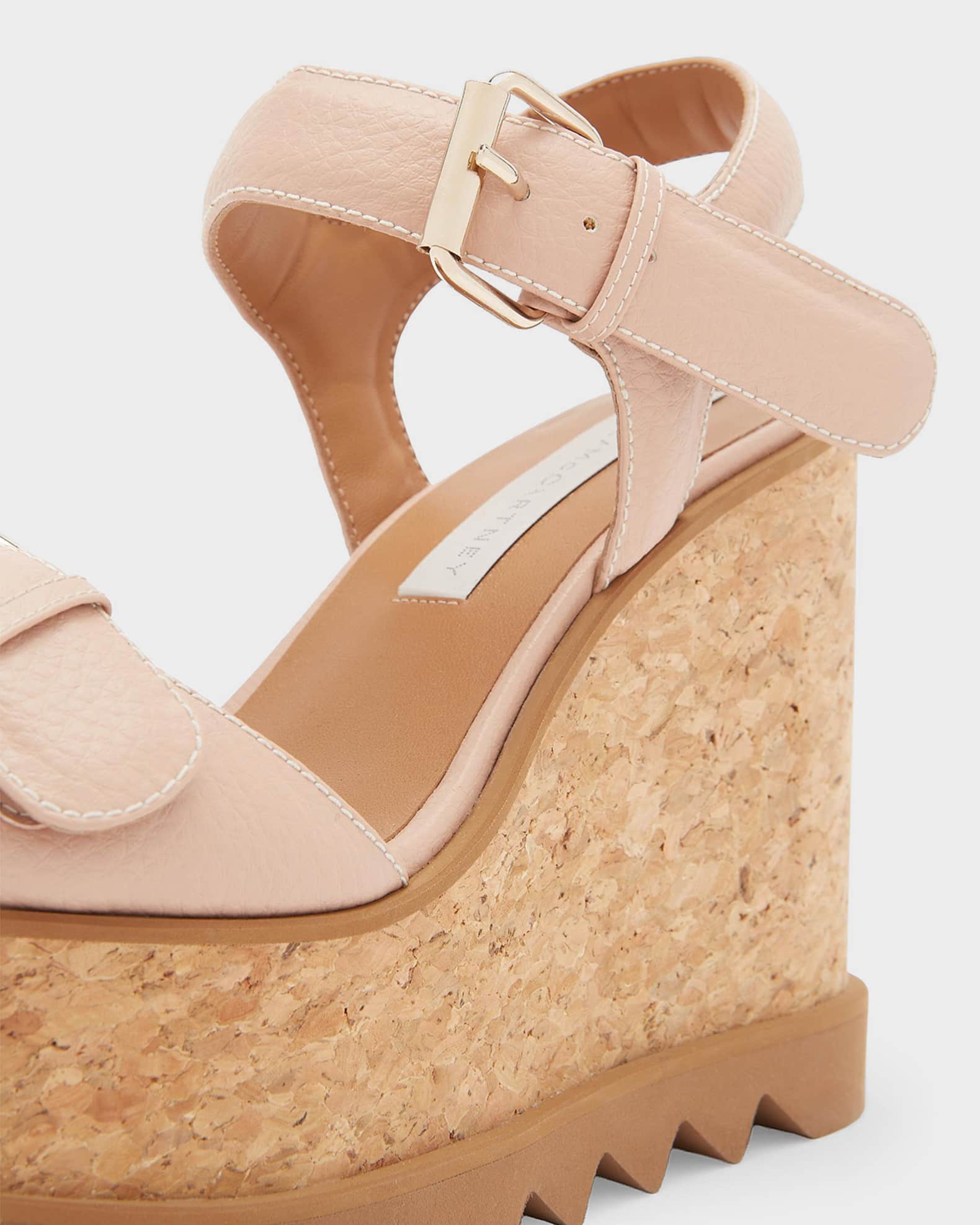 Stella McCartney 120mm Sneak-Elyse Vegan Leather Platform Sandals