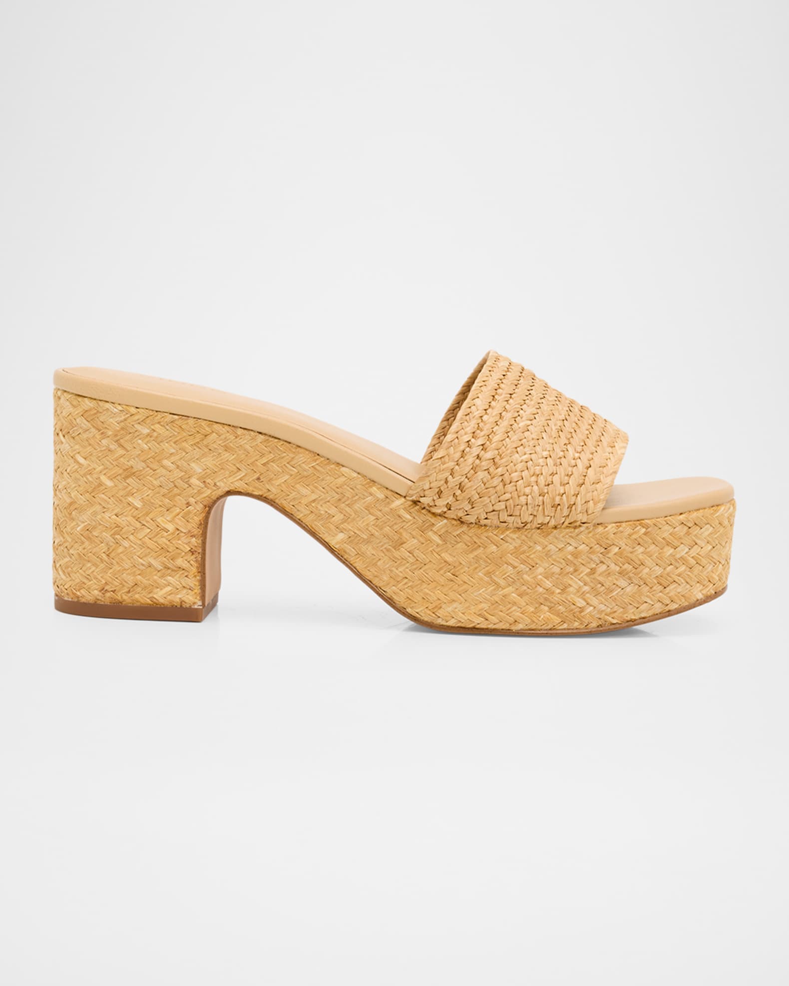 Vince Clarita Raffia Platform Sandals | Neiman Marcus
