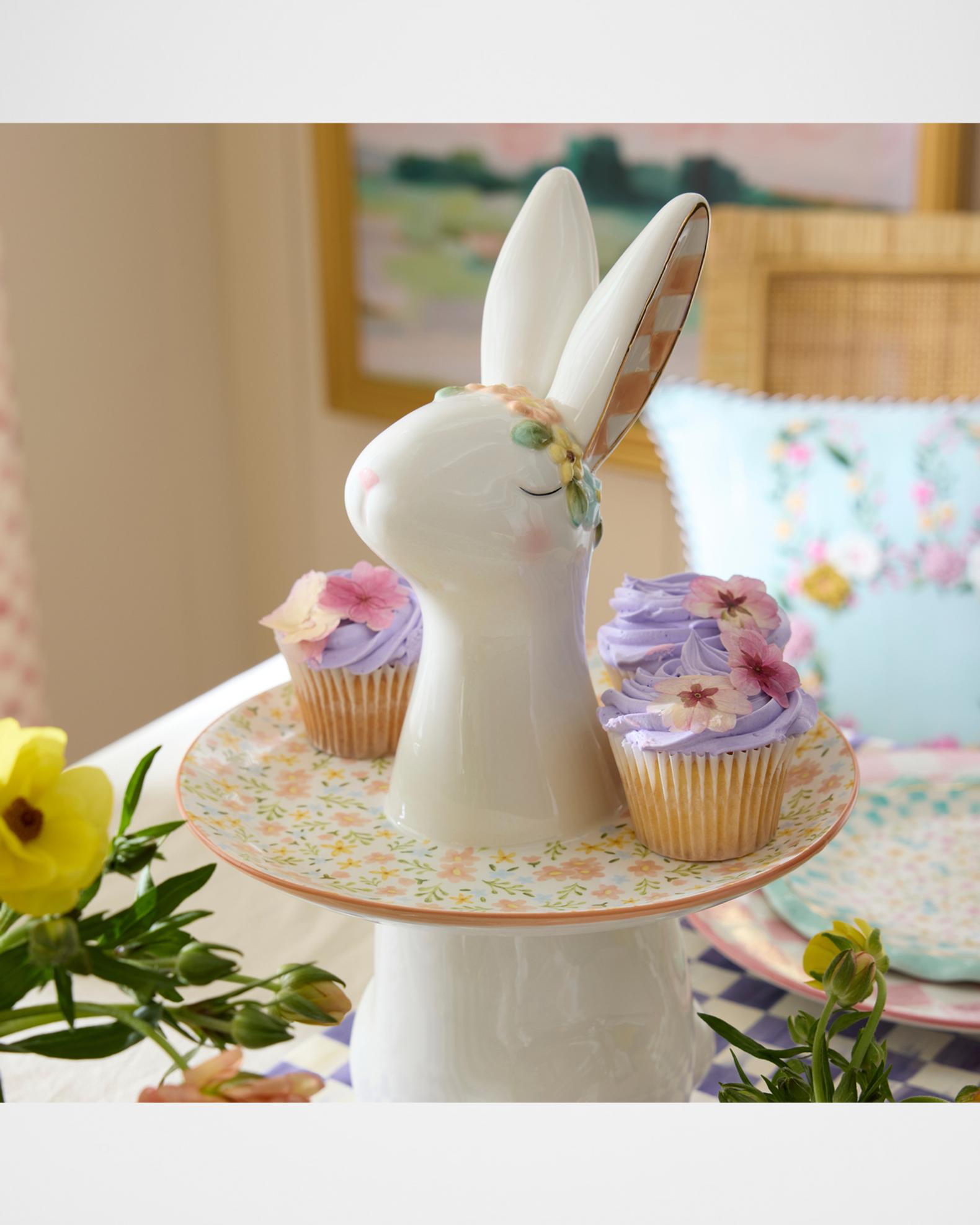 MacKenzie-Childs Posie Patch Rabbit Sweet Stand | Neiman Marcus