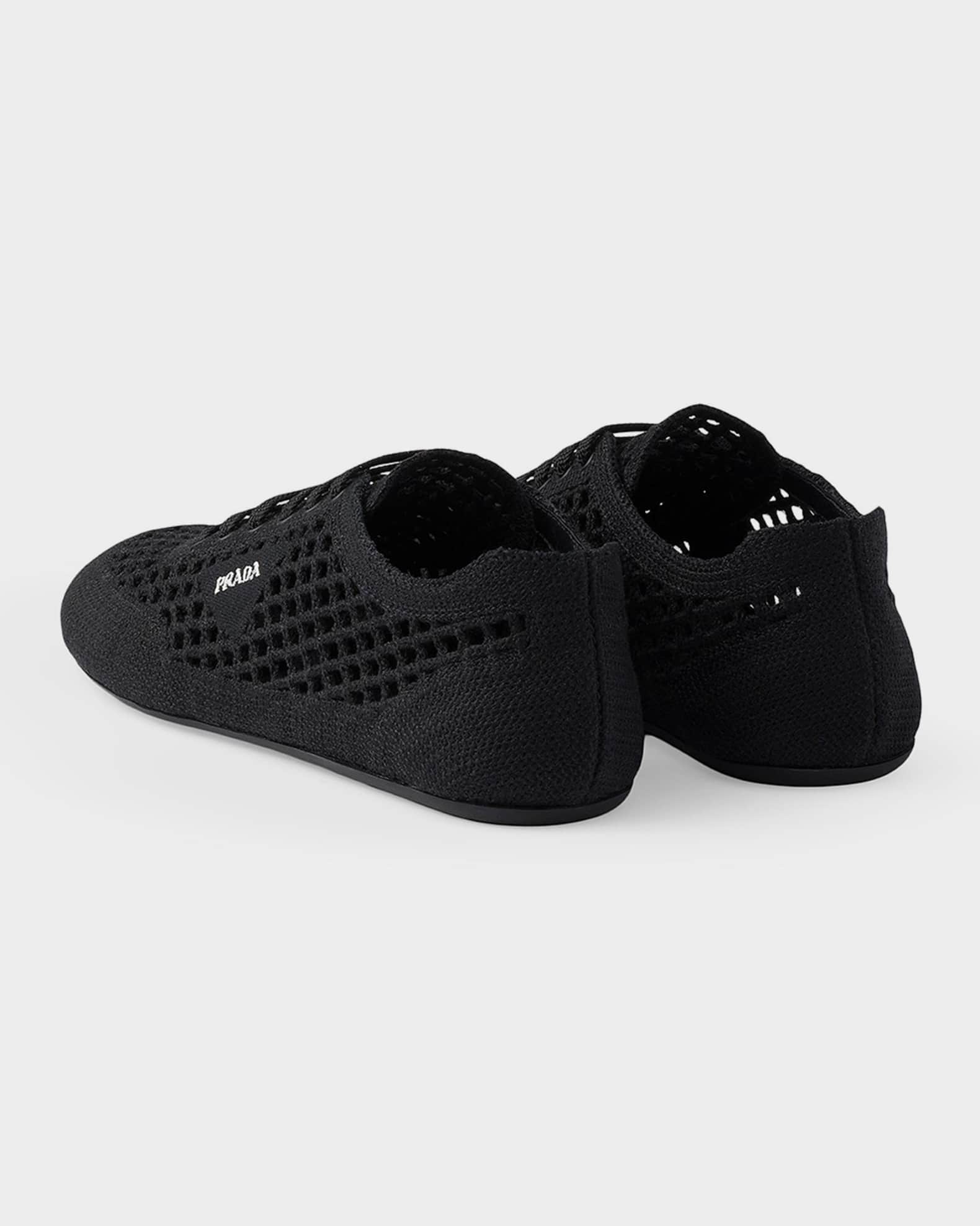 Prada Collapse Crochet Laced Sneakers | Neiman Marcus