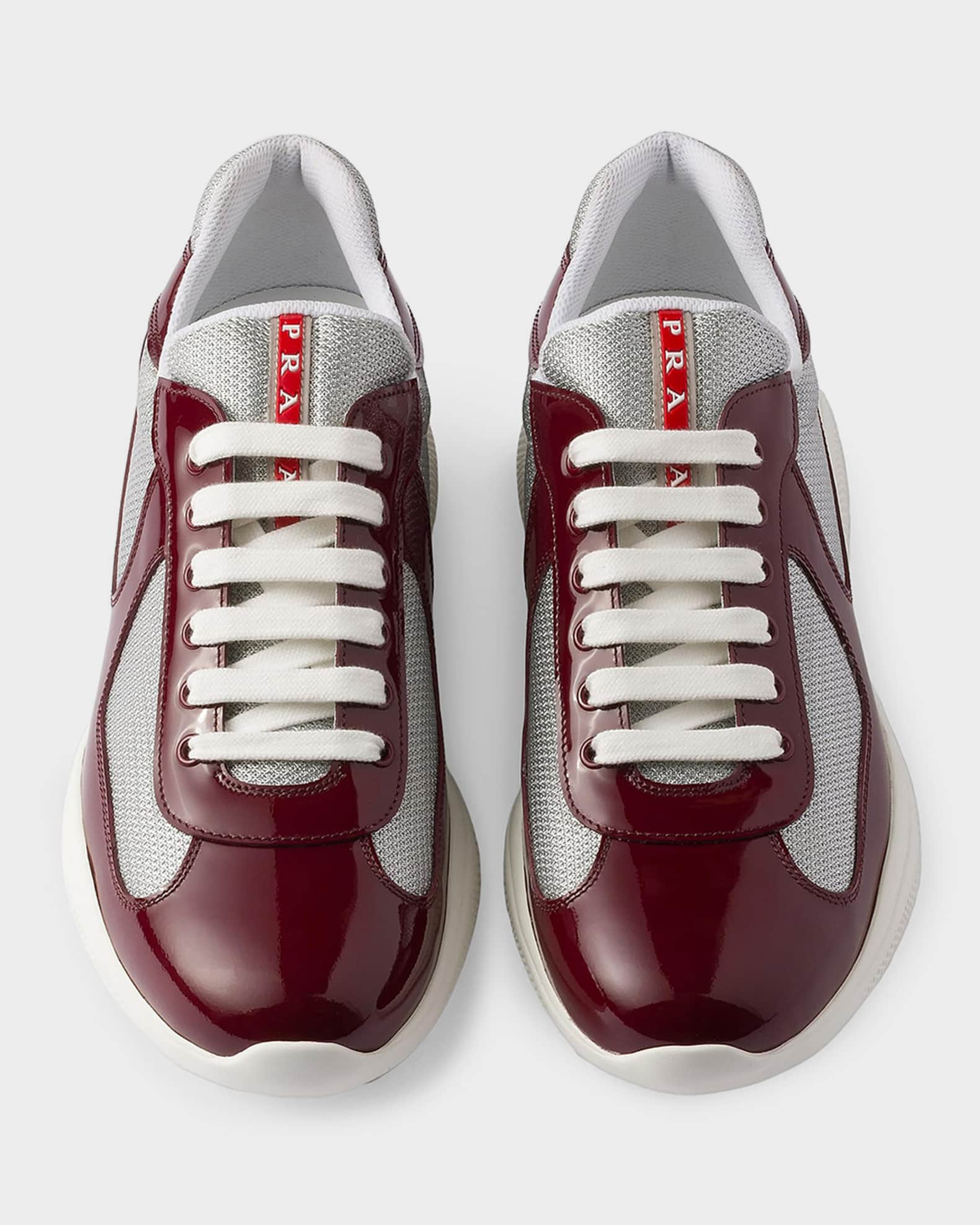 Men's Prada America's Cup Patent Leather & Technical Fabric