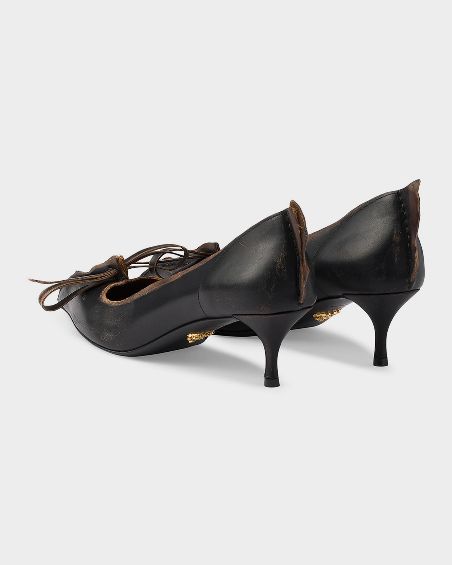 Prada Antiqued Leather Pumps | Neiman Marcus