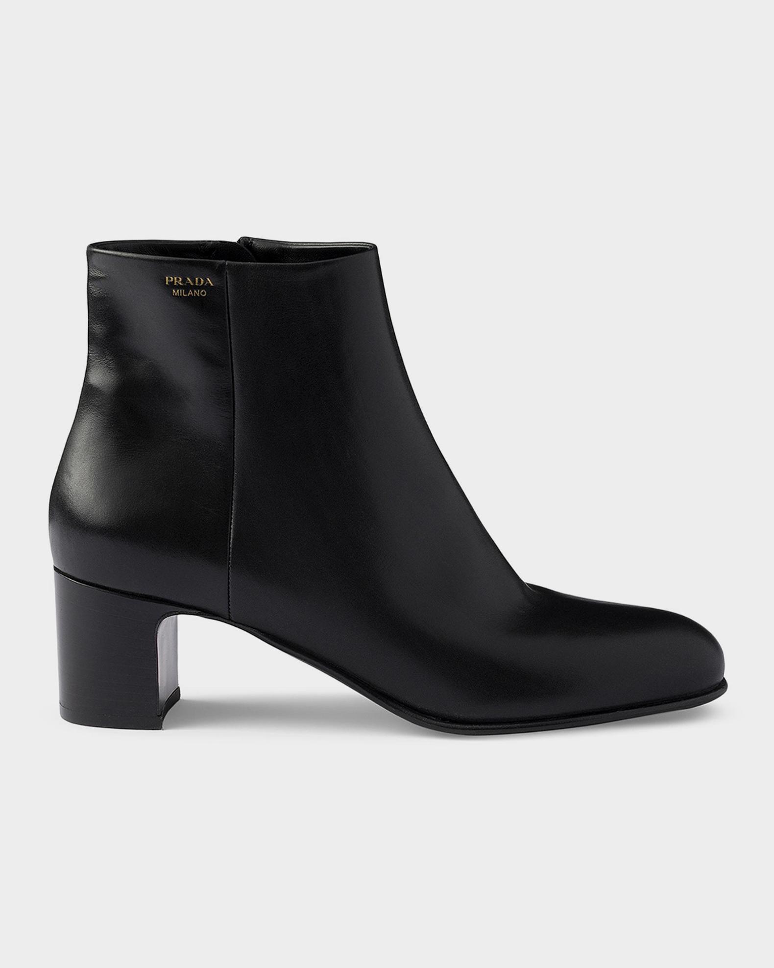 Prada suede ankle boot Prada - Black Suede Bootie, 95mm | Mitchell Stores main image 3
