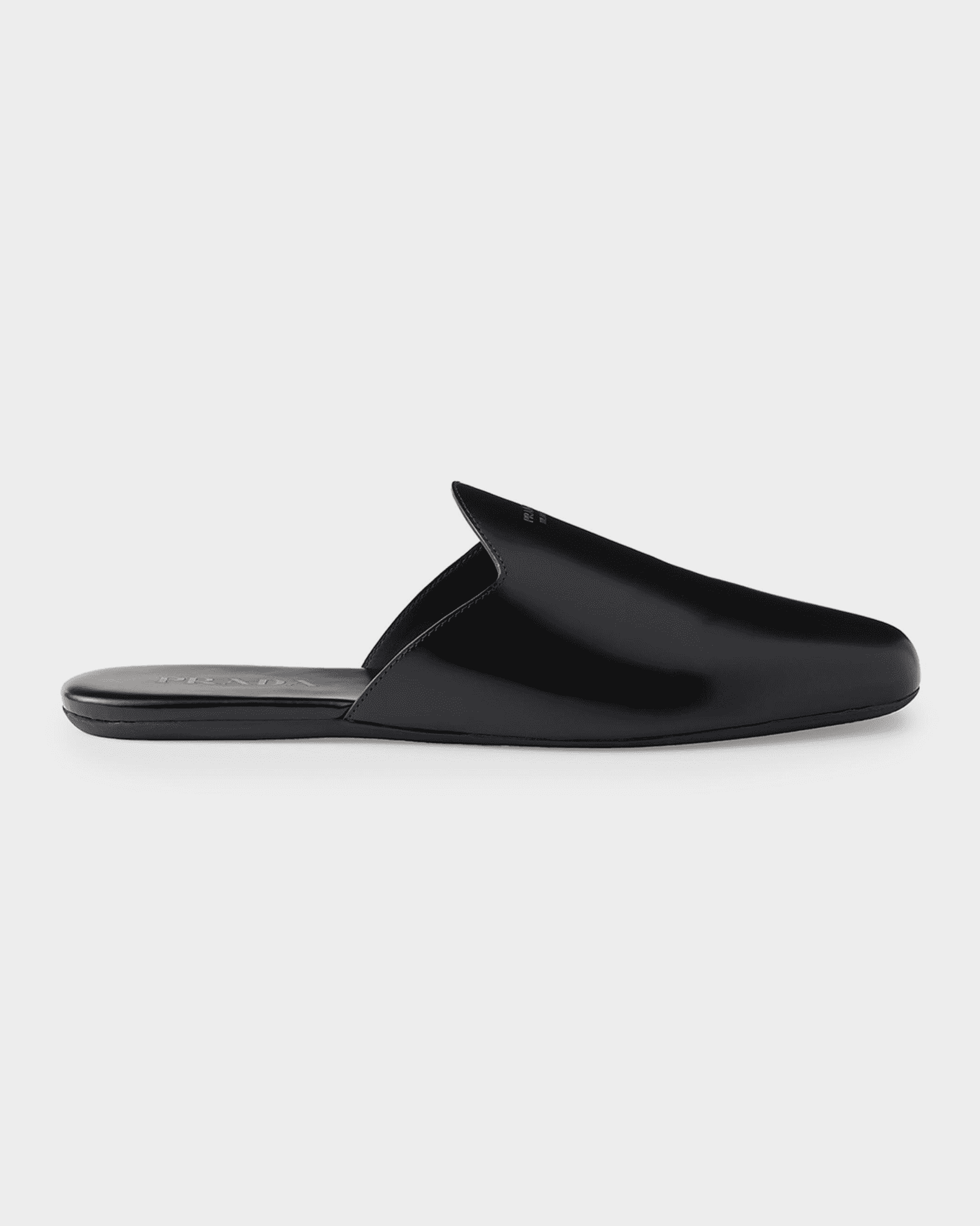 Prada Brushed Leather Mules | Neiman Marcus