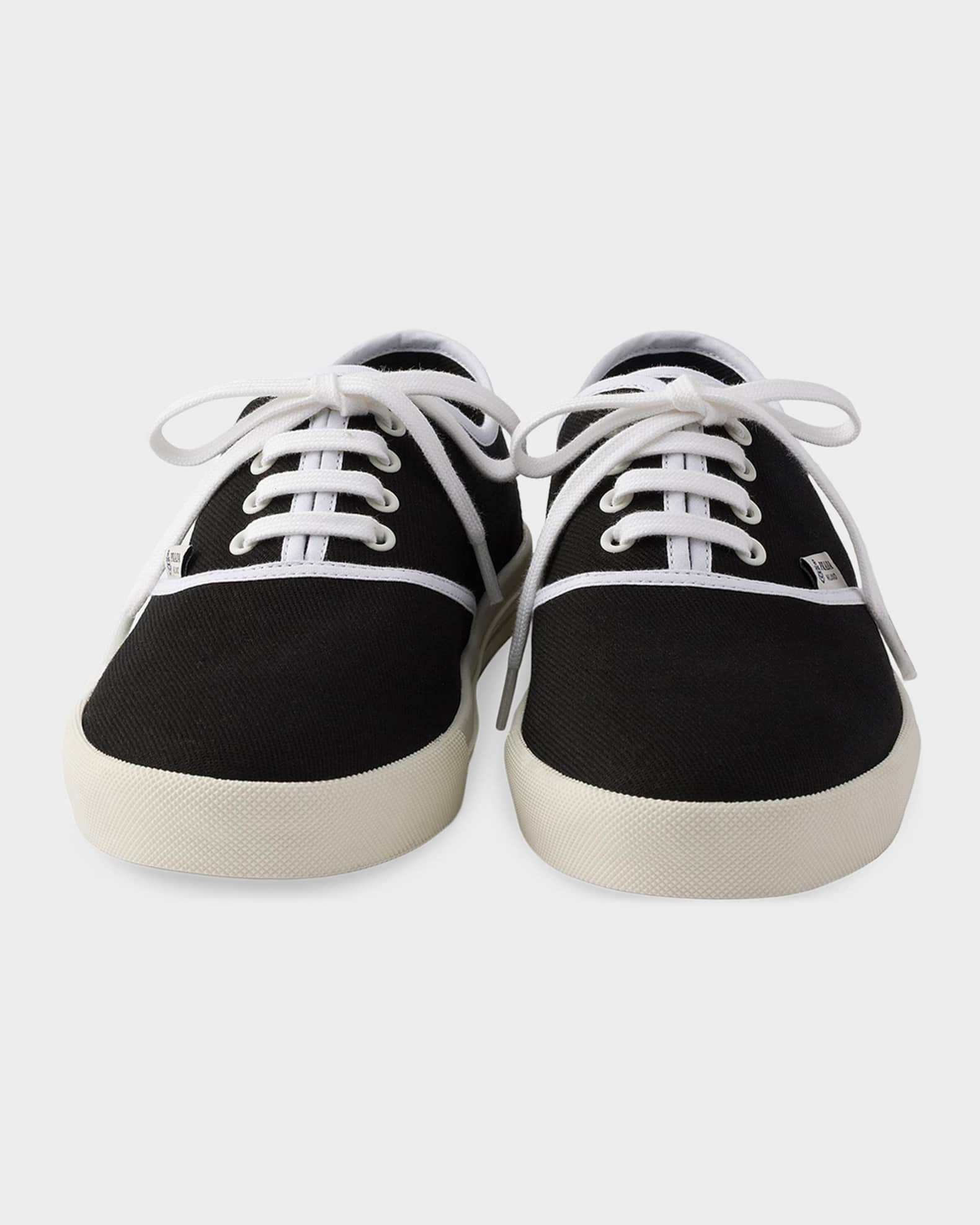 Prada Drill Fabric Low-Top Sneakers | Neiman Marcus