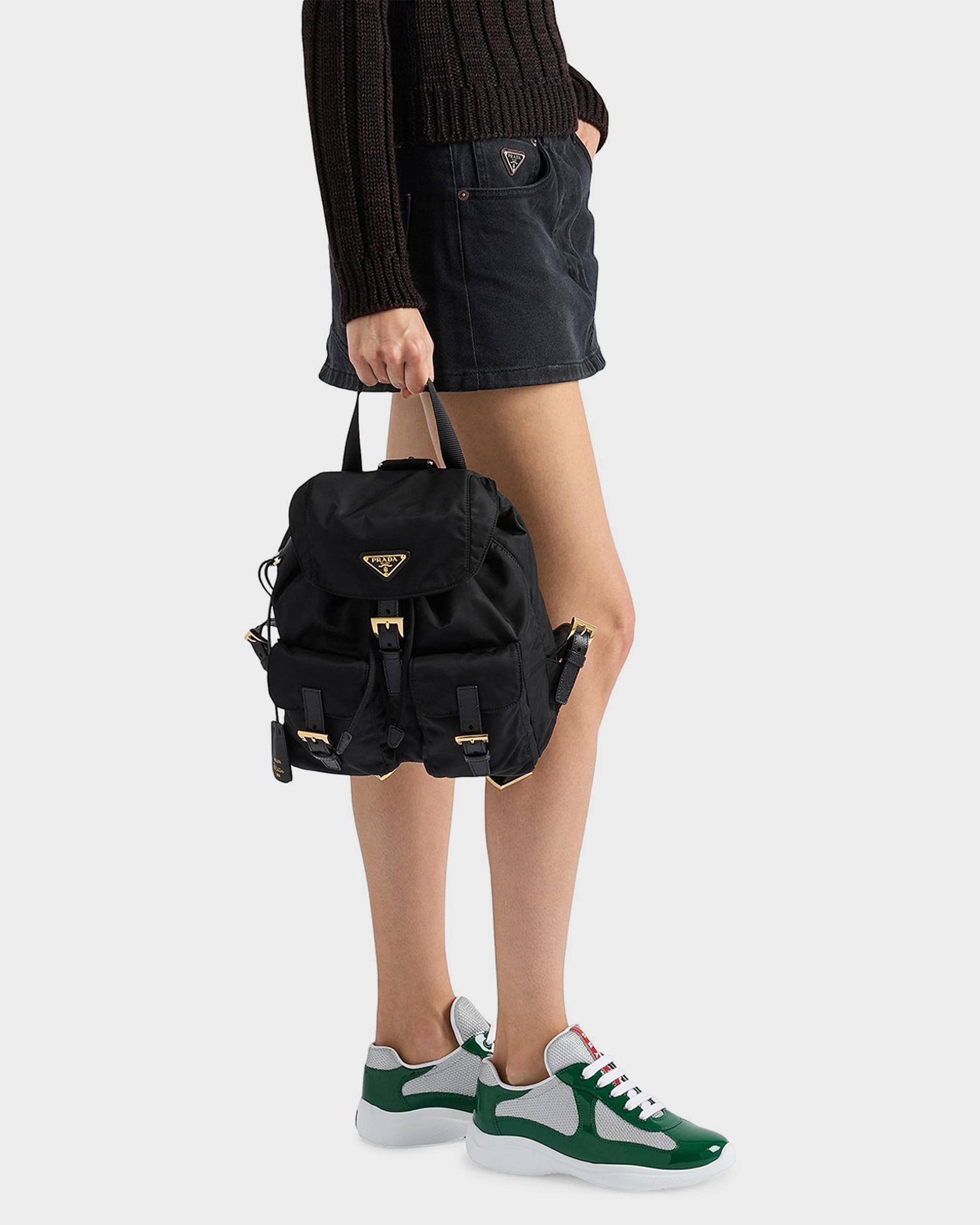 Prada America's Cup Patent Leather & Technical Fabric Sneakers