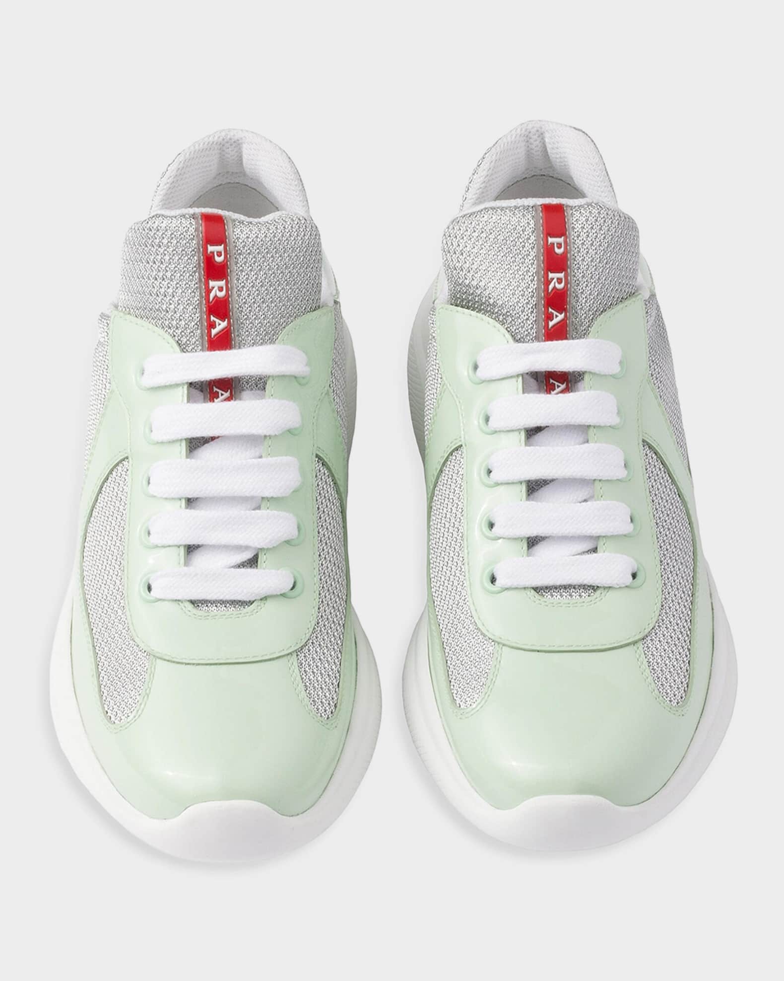 N*7様 PRADA ホワイトスニーカー　38 Prada America's Cup Patent Leather & Technical Fabric Sneakers