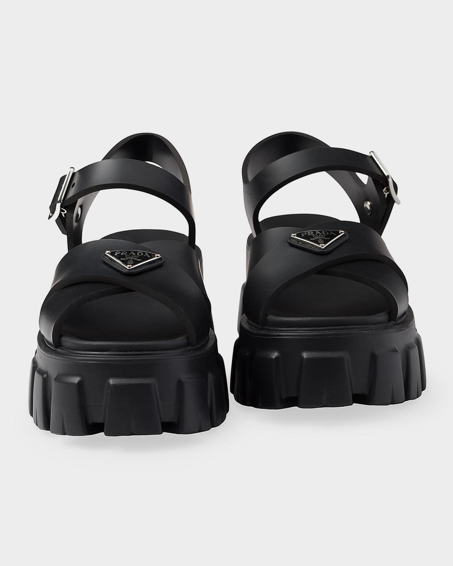 Prada Monolith Rubber Sandals | Neiman Marcus