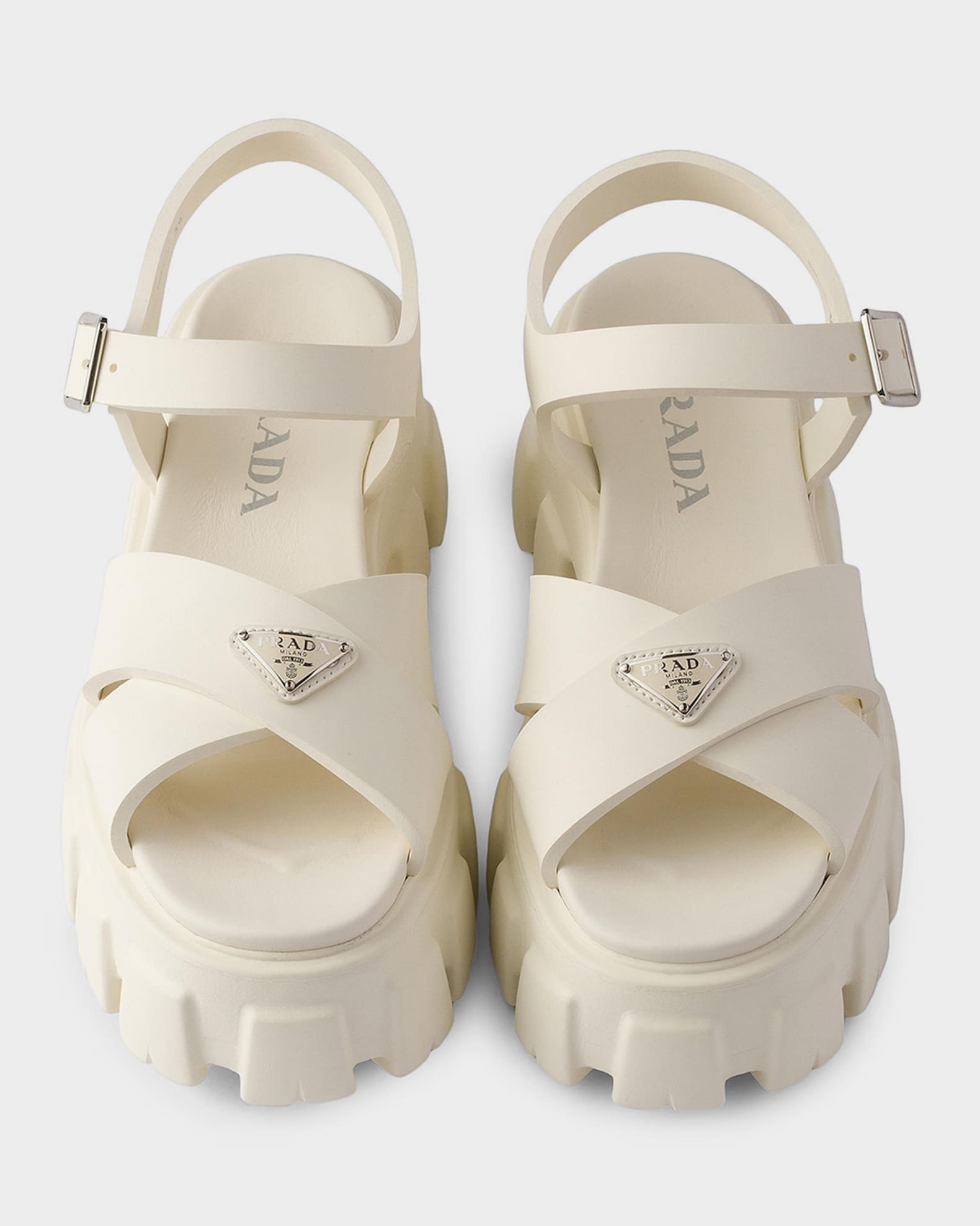 Prada Monolith Rubber Sandals | Neiman Marcus