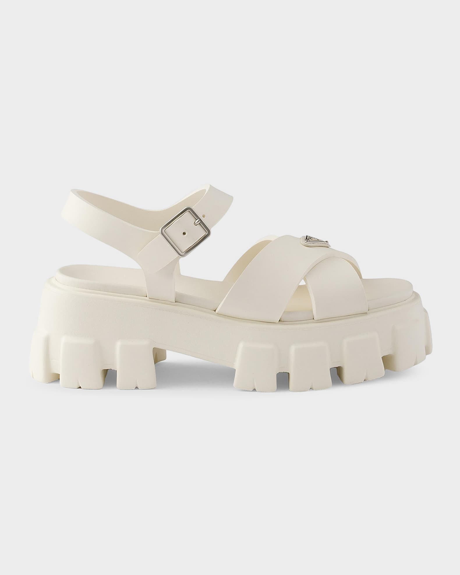 Prada Monolith Rubber Sandals | Neiman Marcus
