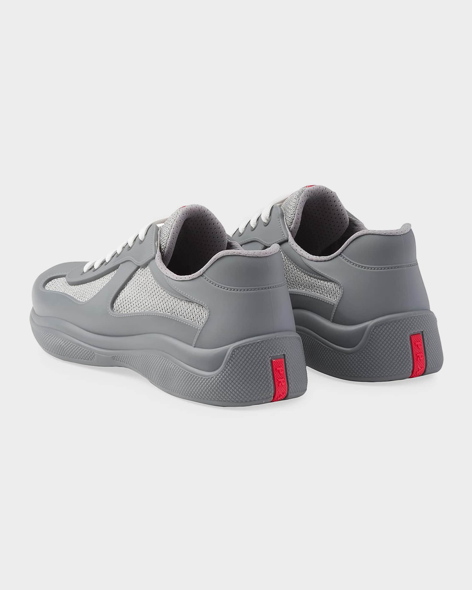 Prada Men's America's Cup Soft Rubber & Bike Fabric Sneakers
