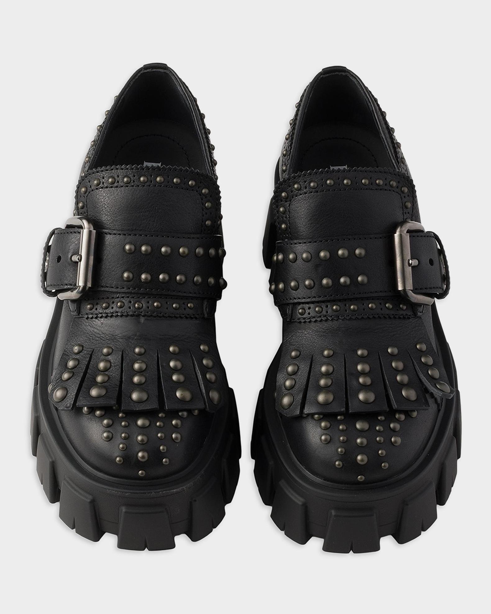 Prada Monolith Studded Leather Loafers | Neiman Marcus