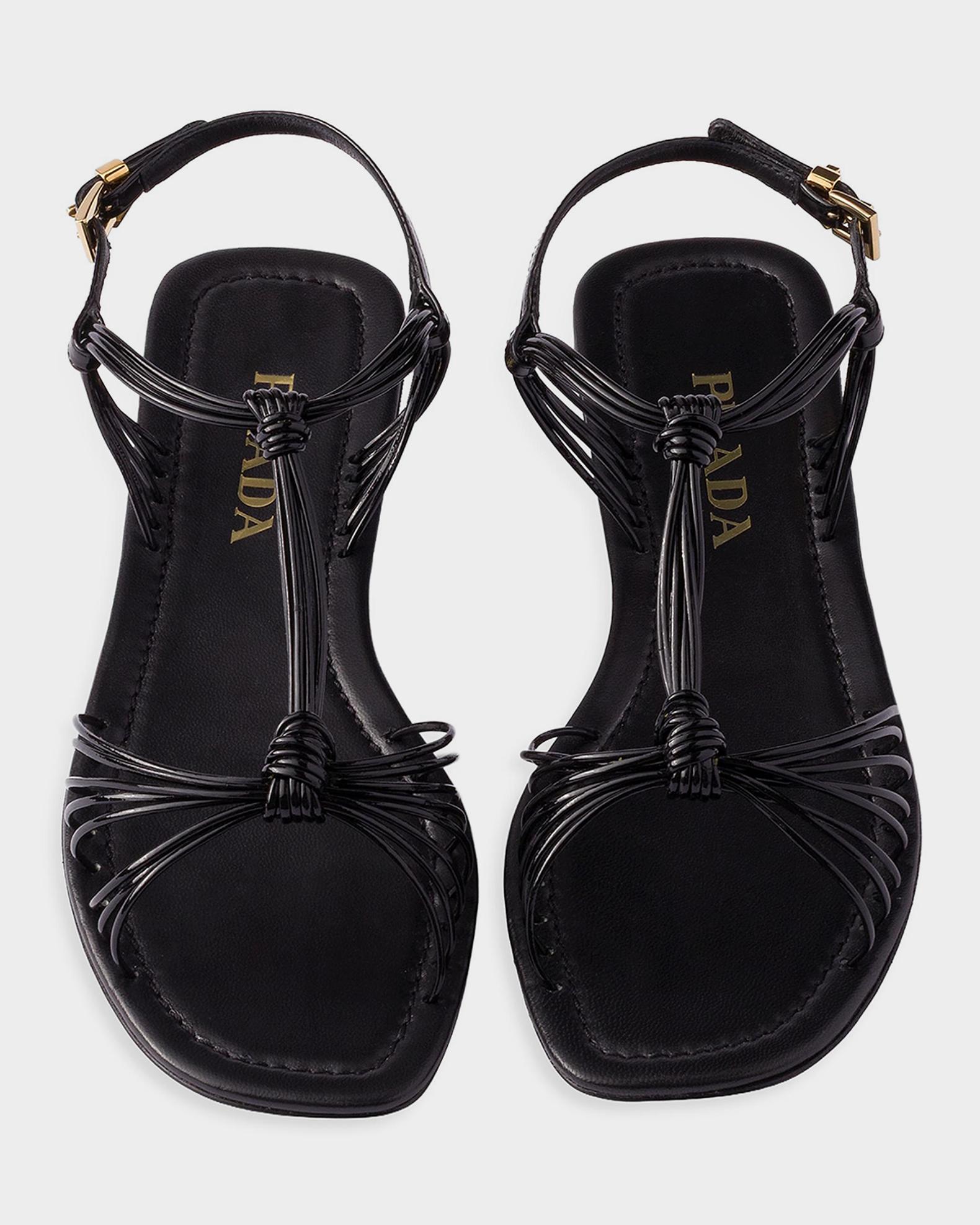 靴 Prada Black Patent Leather Sandals 36 Prada Patent Leather Sandals | Neiman Marcus