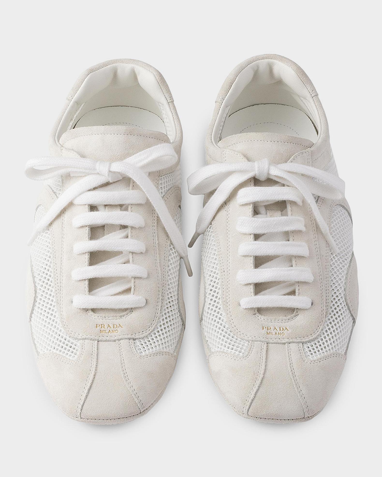 Prada Montecarlo Re-Edition 2005 Suede & Mesh Sneakers | Neiman Marcus