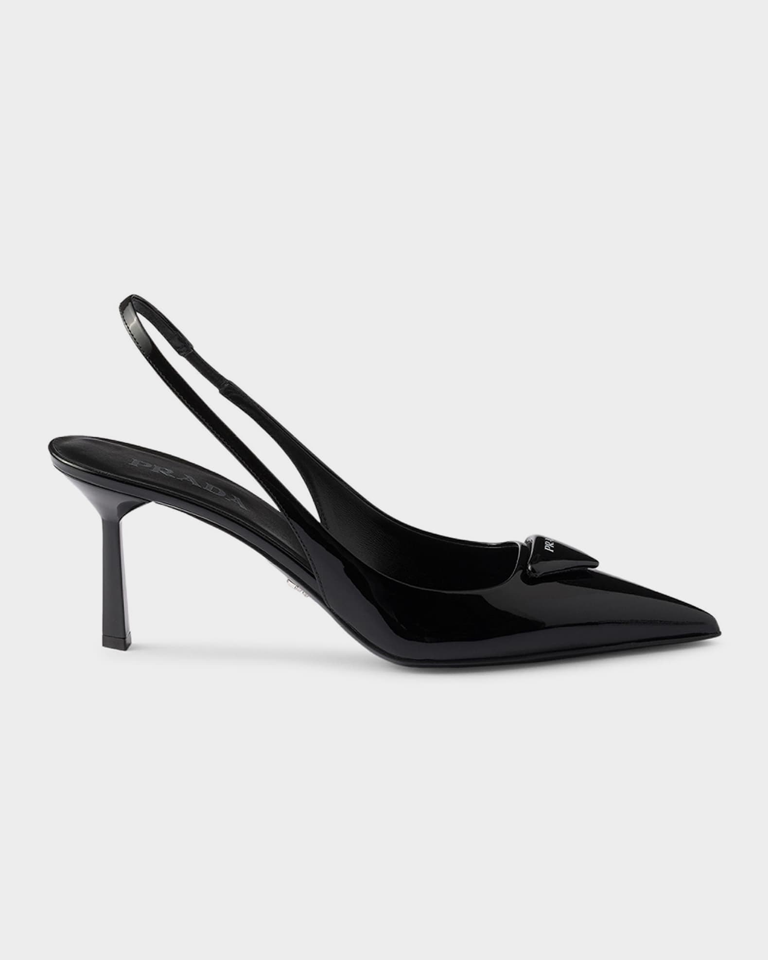 Prada 75mm Patent Leather Slingback Pumps | Neiman Marcus