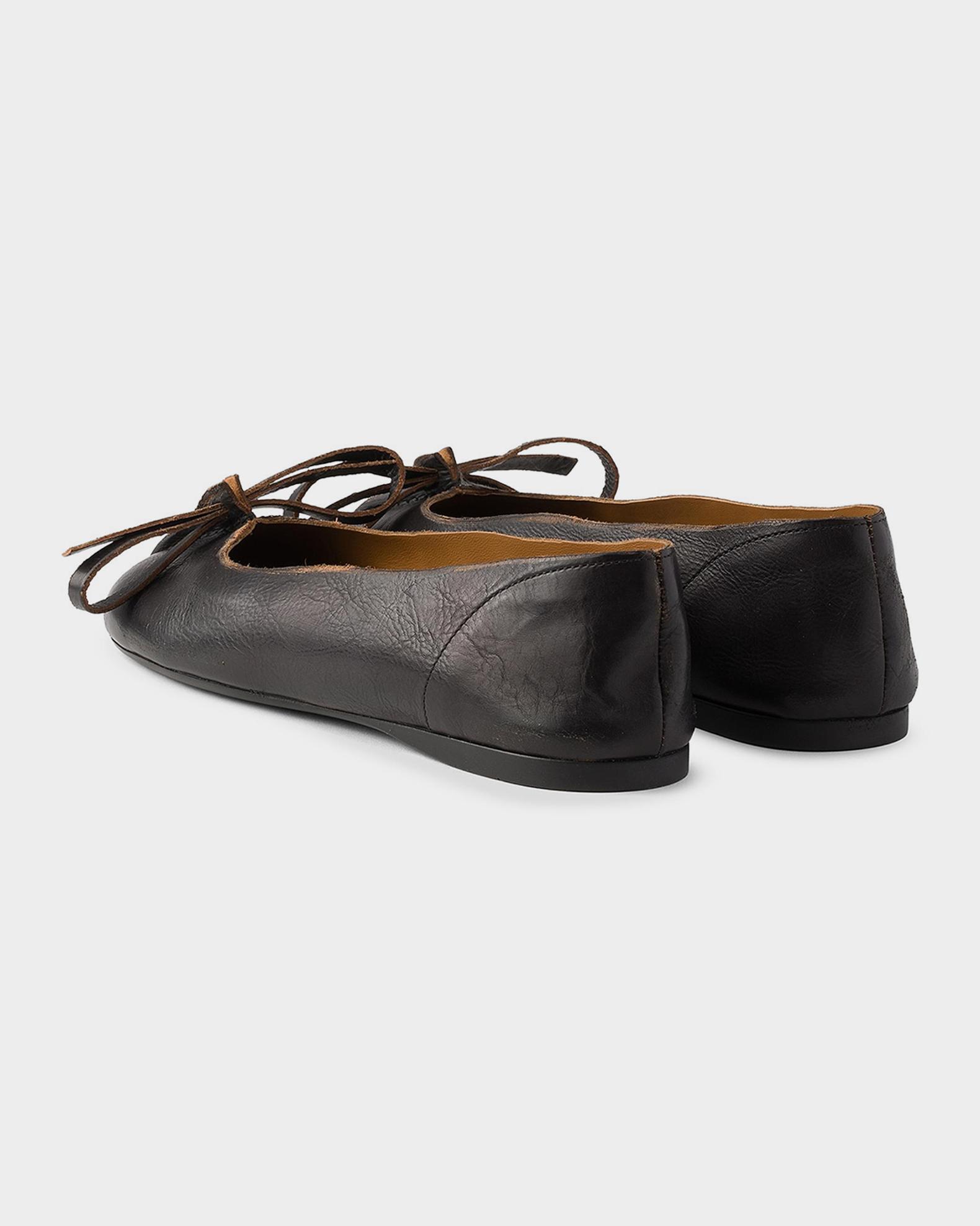 Prada Antiqued Leather Ballerina Flats | Neiman Marcus