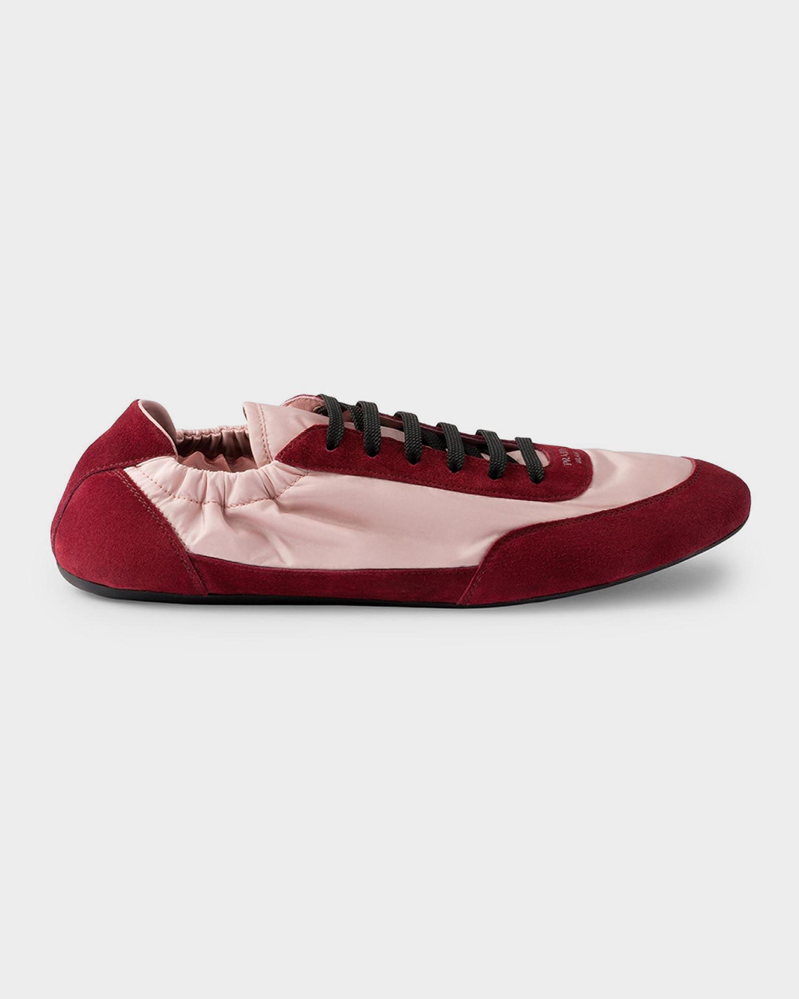Prada Collapse Re-Nylon & Suede Sneakers | Neiman Marcus