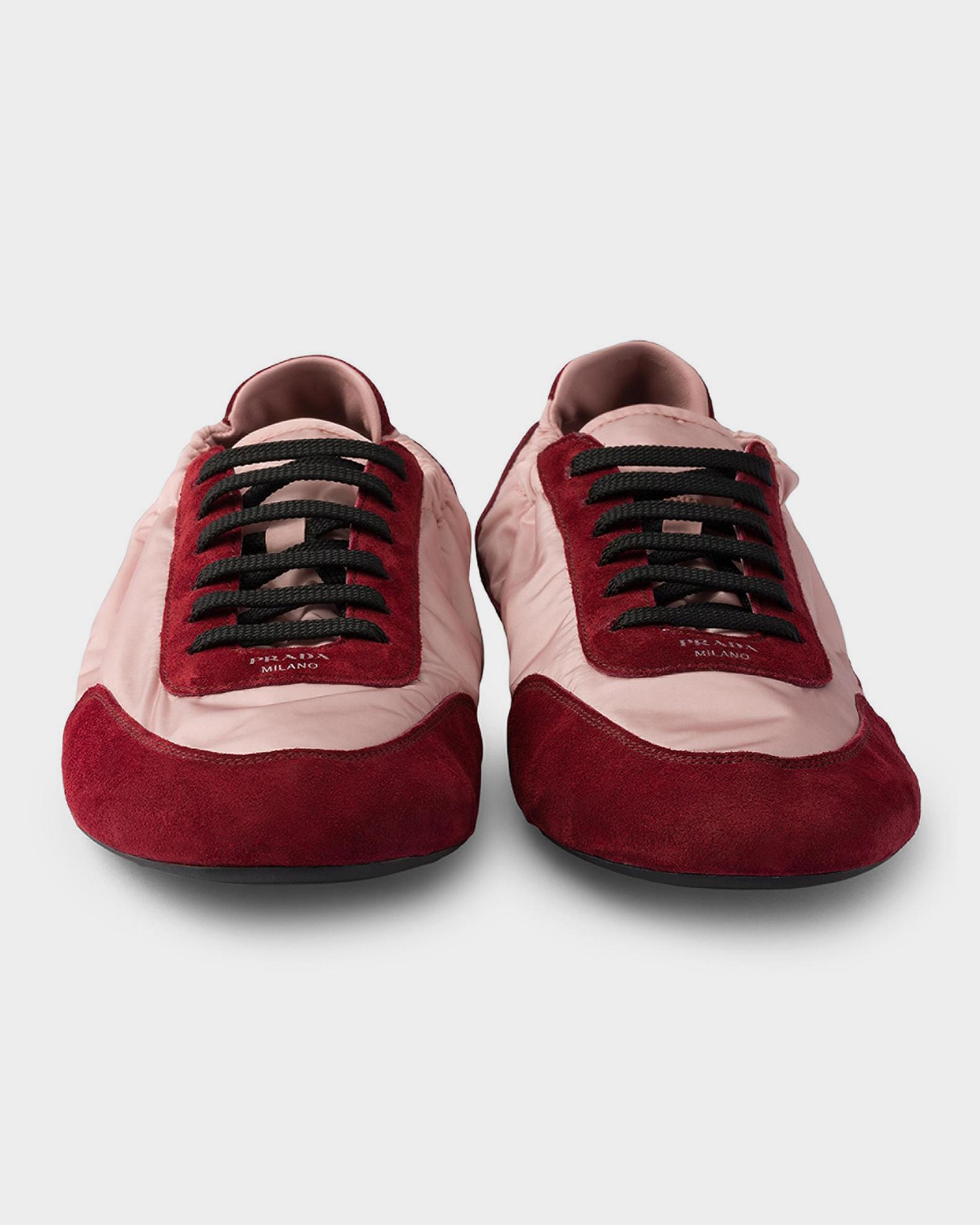 Prada Collapse Re-Nylon & Suede Sneakers | Neiman Marcus