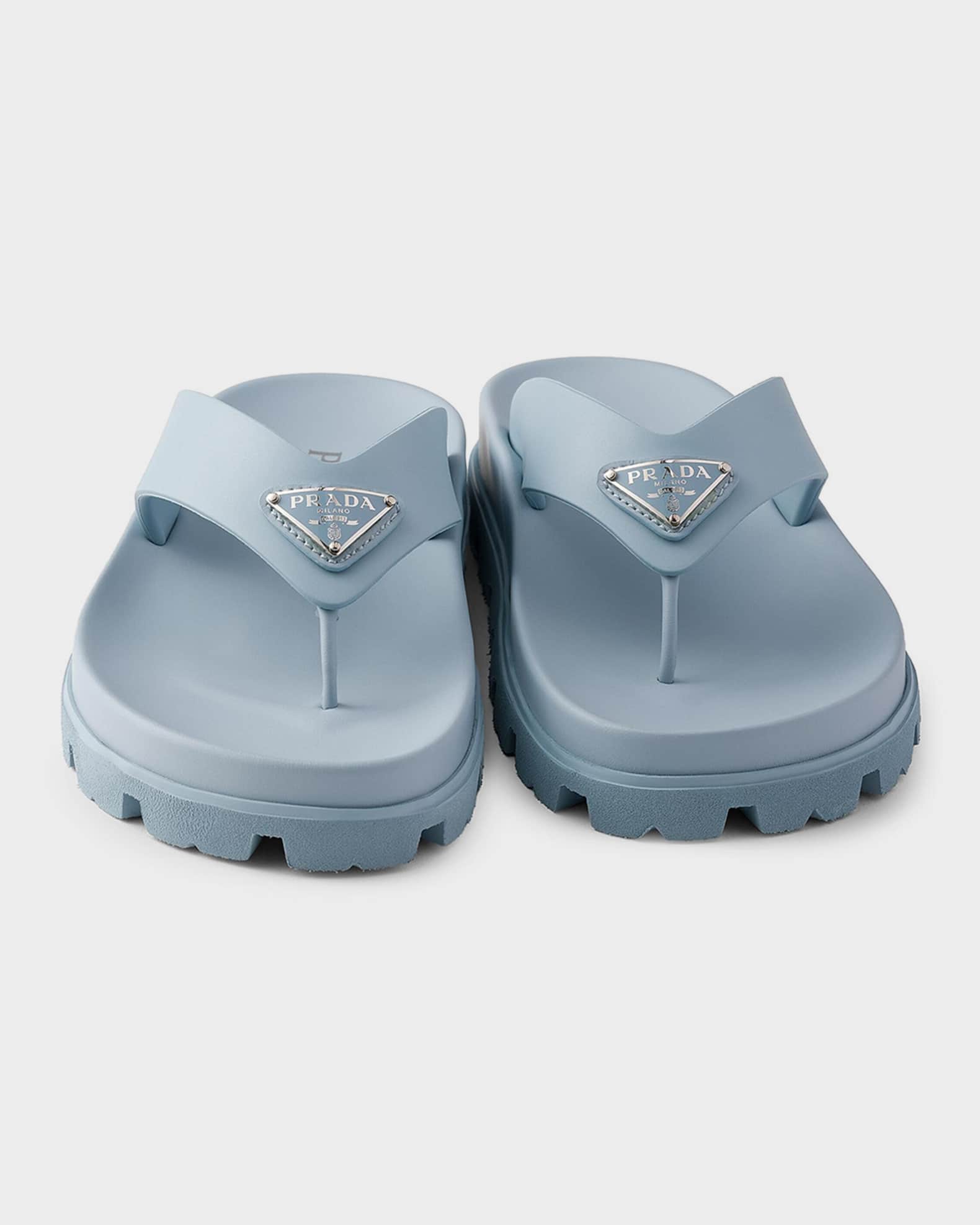 Prada Rubber Thong Sandals | Neiman Marcus