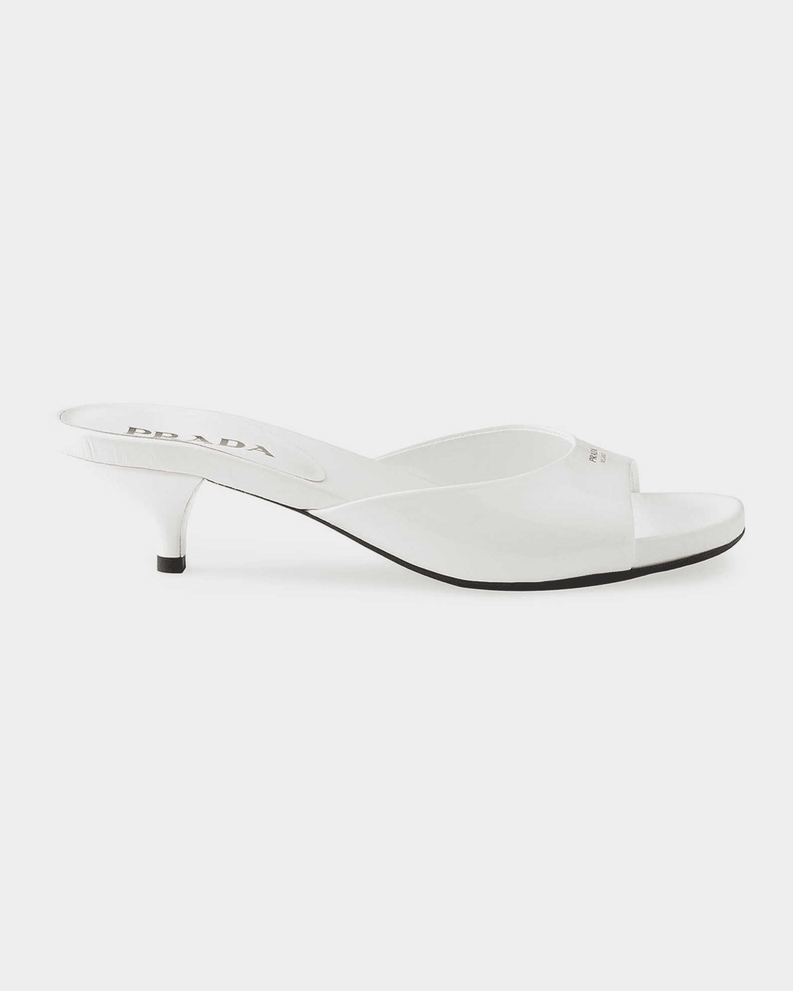 Prada Patent Leather Kitten-Heel Sandals | Neiman Marcus