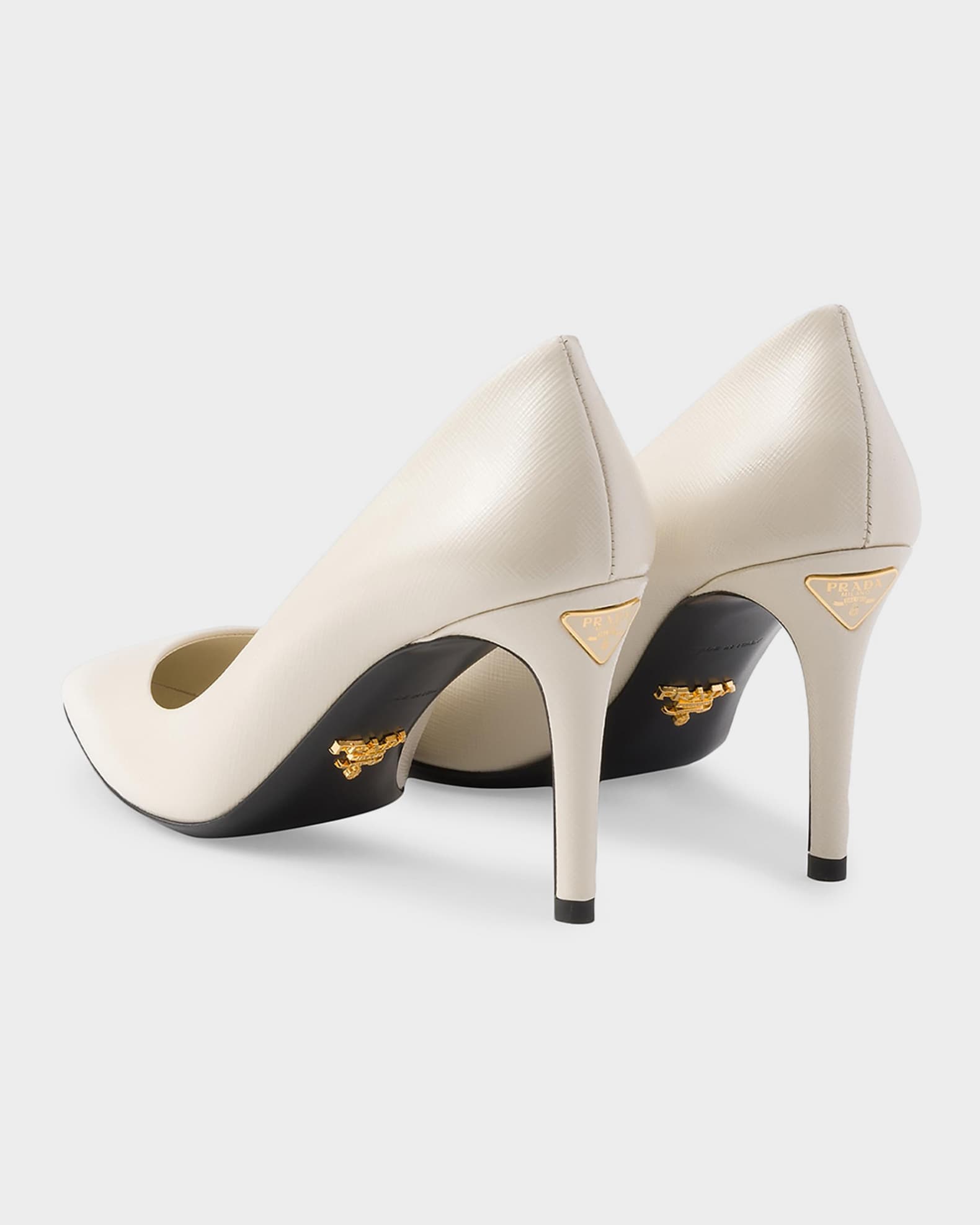 PRADA サフィアーノハイヒールパンプス 38.5 Prada 85mm Patent Saffiano Leather Pumps | Neiman Marcus