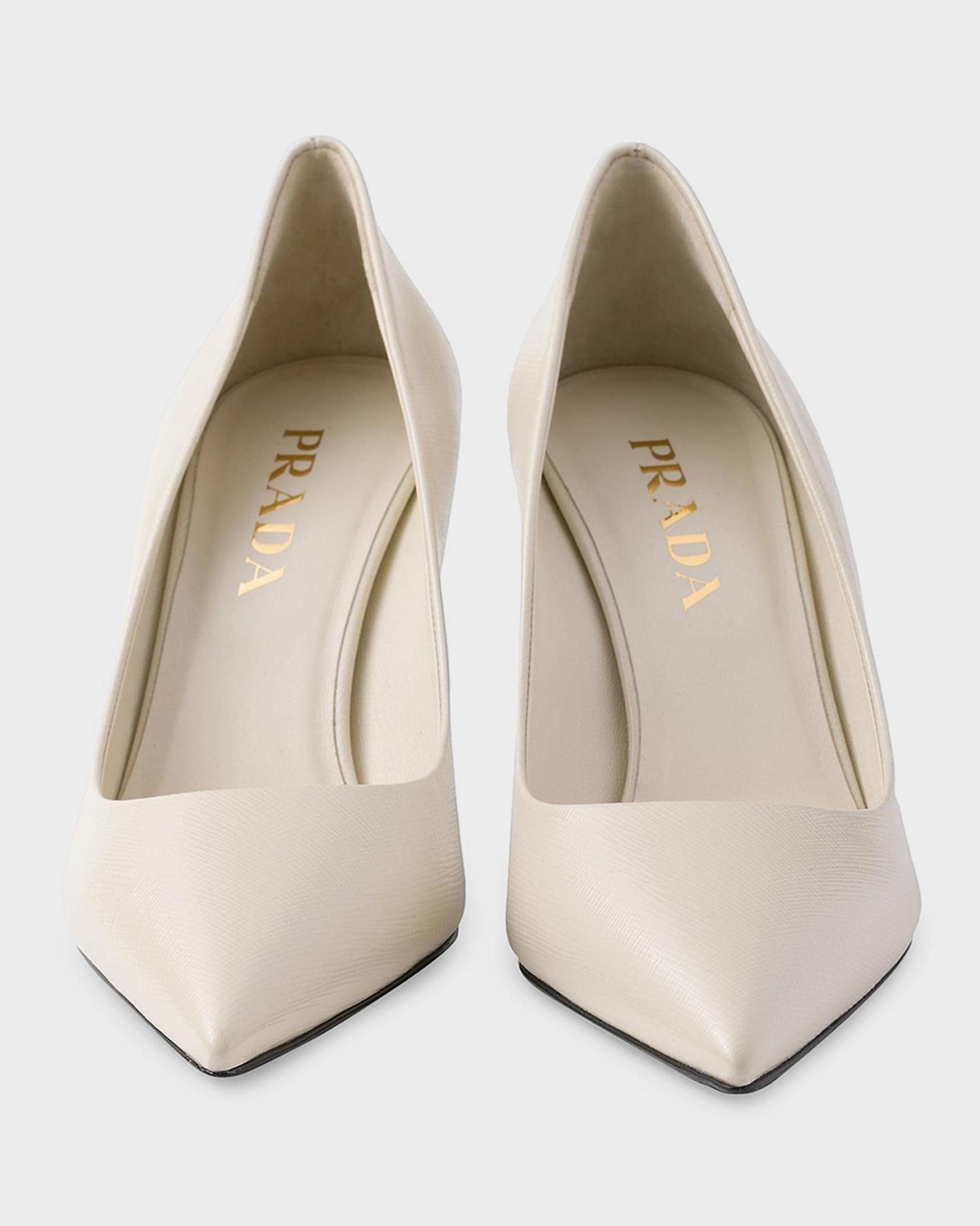 Prada 85mm Patent Saffiano Leather Pumps | Neiman Marcus