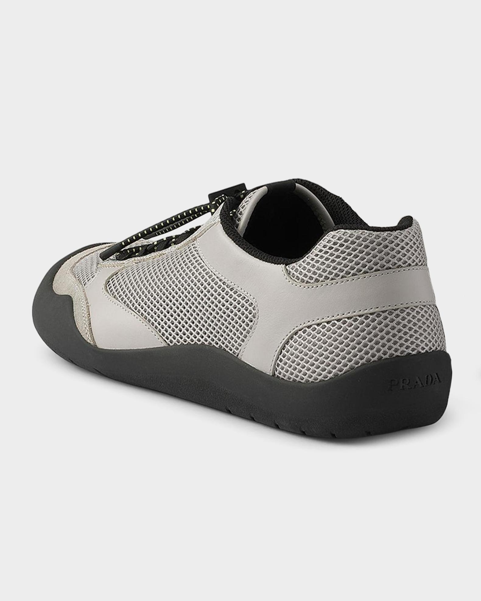 Prada Men's Speedrock Leather & Mesh Fabric Sneakers | Neiman Marcus