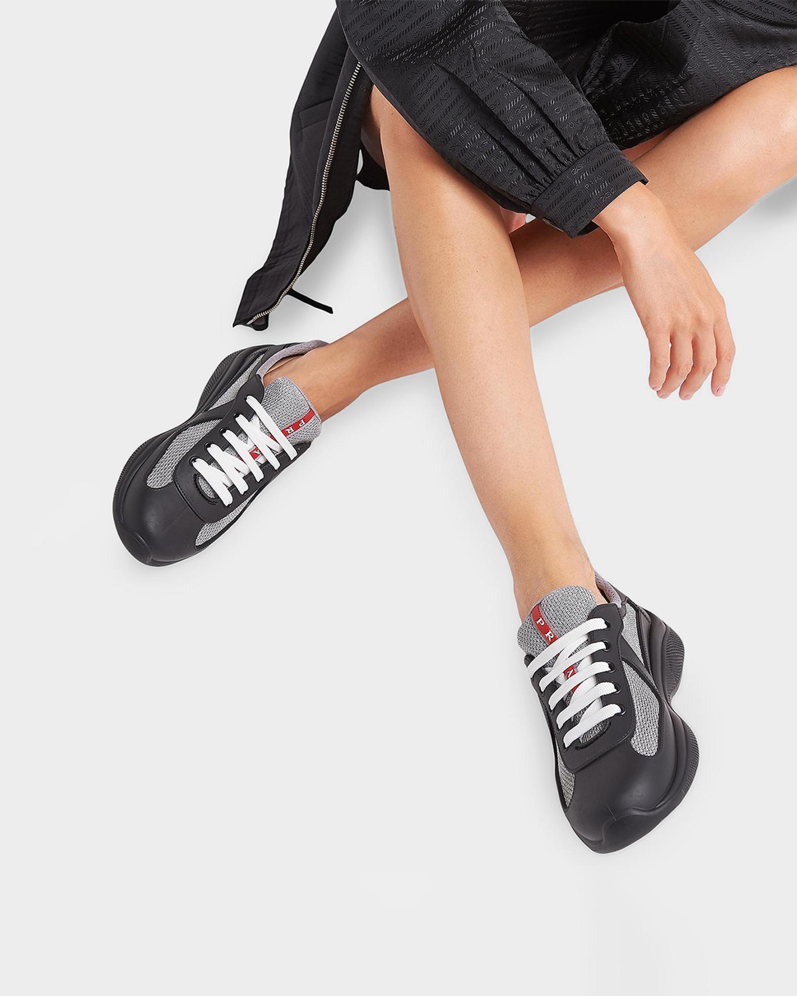 Prada America's Cup Soft Rubber & Bike Fabric Sneakers | Neiman Marcus