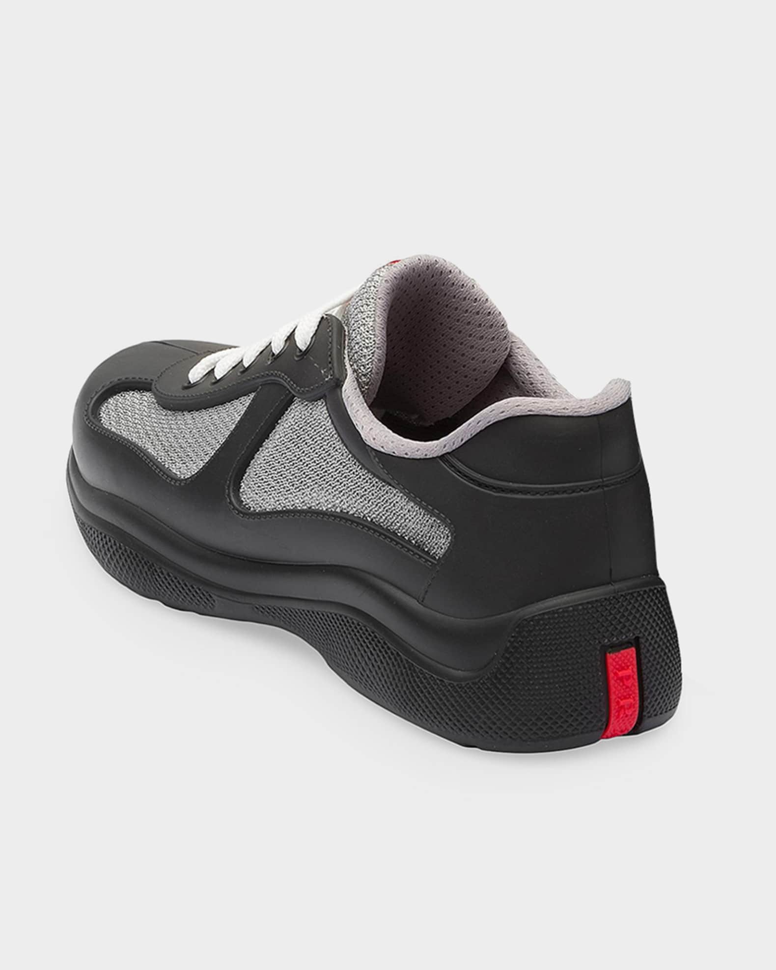 Prada America's Cup Soft Rubber & Bike Fabric Sneakers | Neiman Marcus