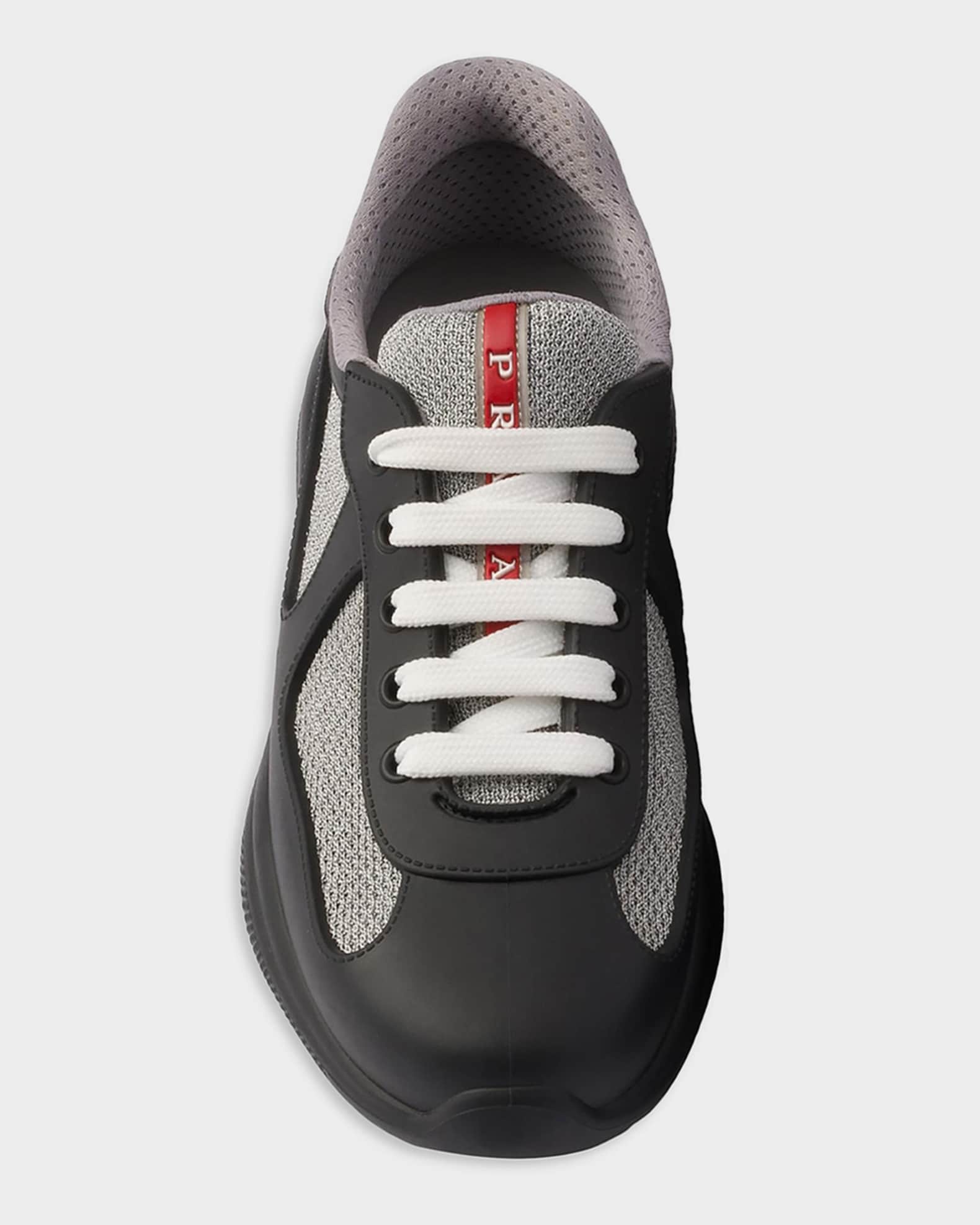 Prada America's Cup Soft Rubber & Bike Fabric Sneakers | Neiman Marcus