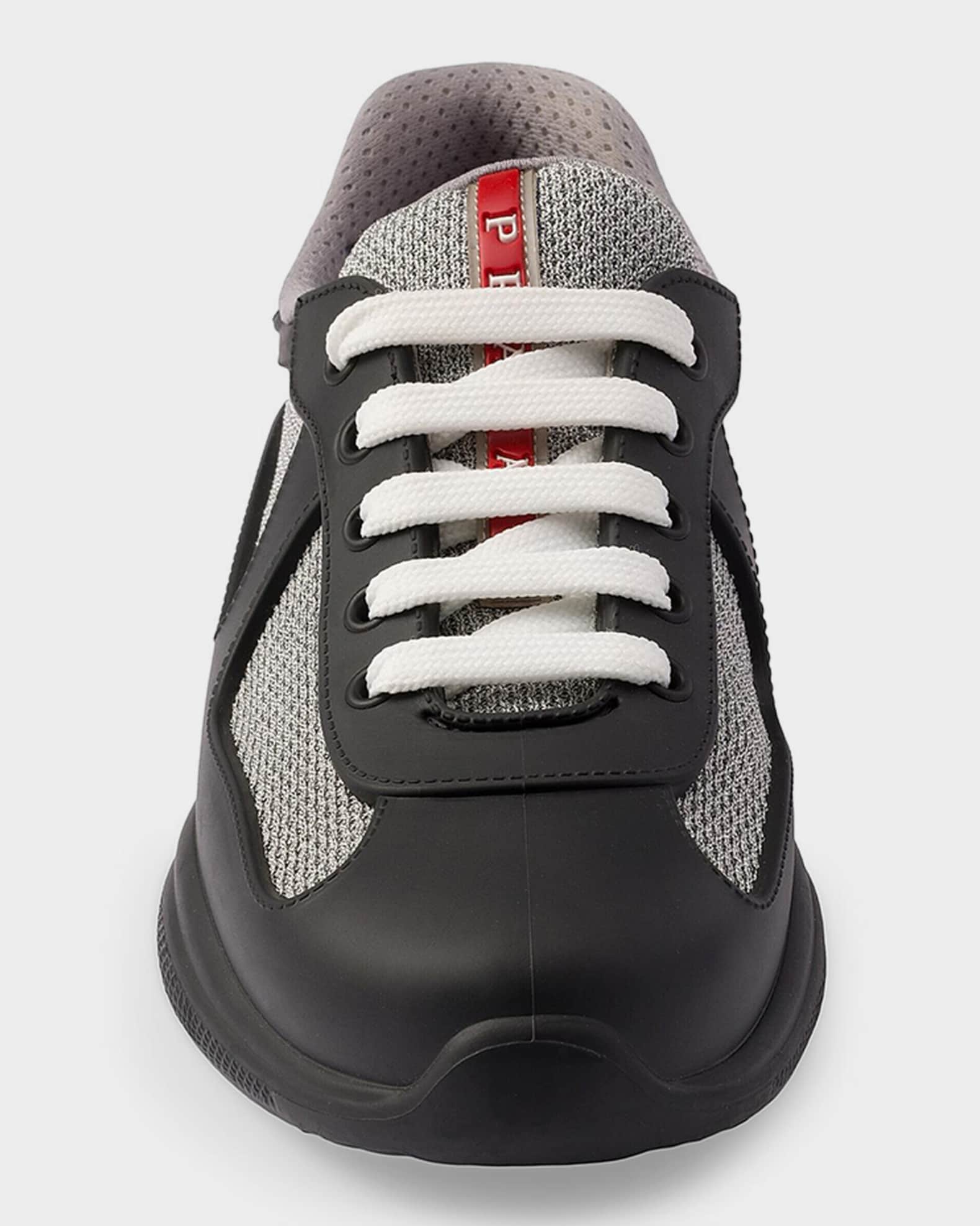 Prada America's Cup Soft Rubber & Bike Fabric Sneakers | Neiman Marcus