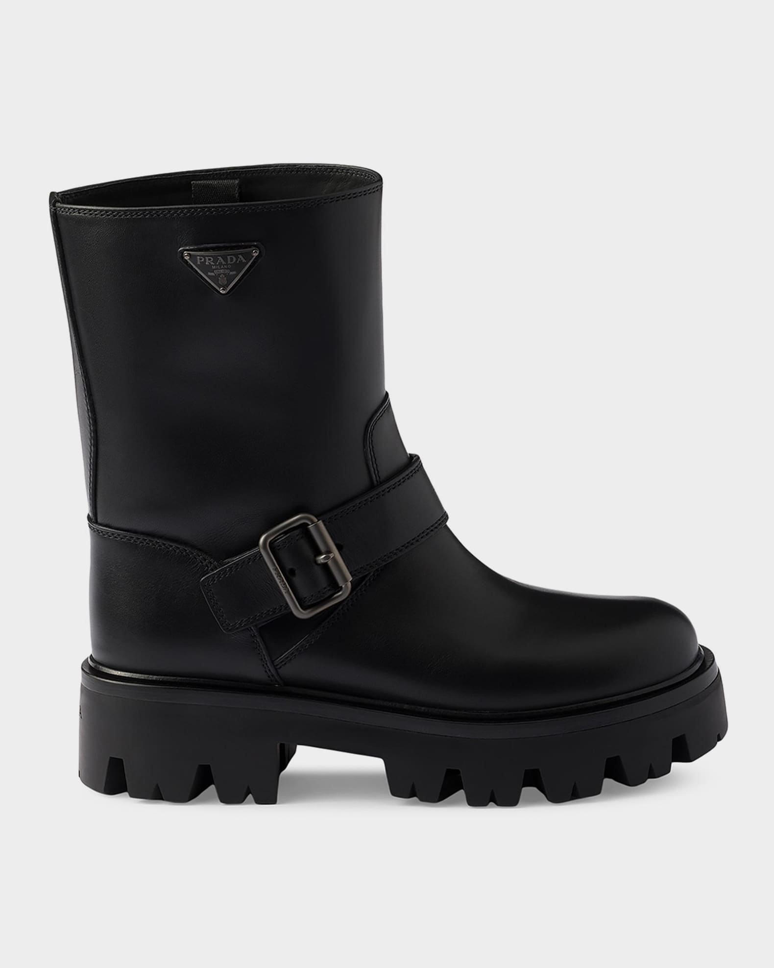 Prada Leather Biker Boots | Neiman Marcus