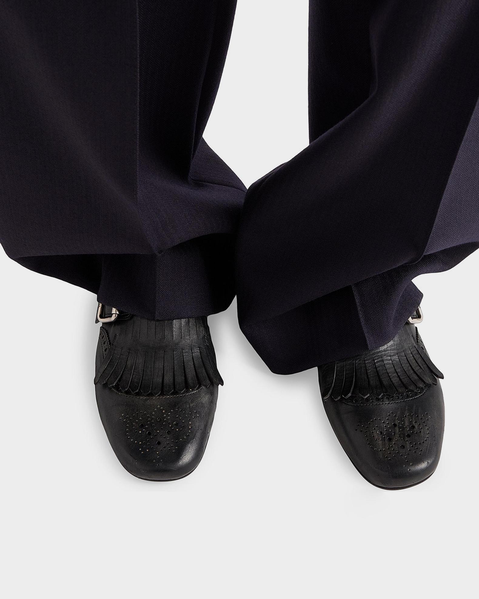 Prada Shuffle Fringed Monk Strap Shoes | Neiman Marcus